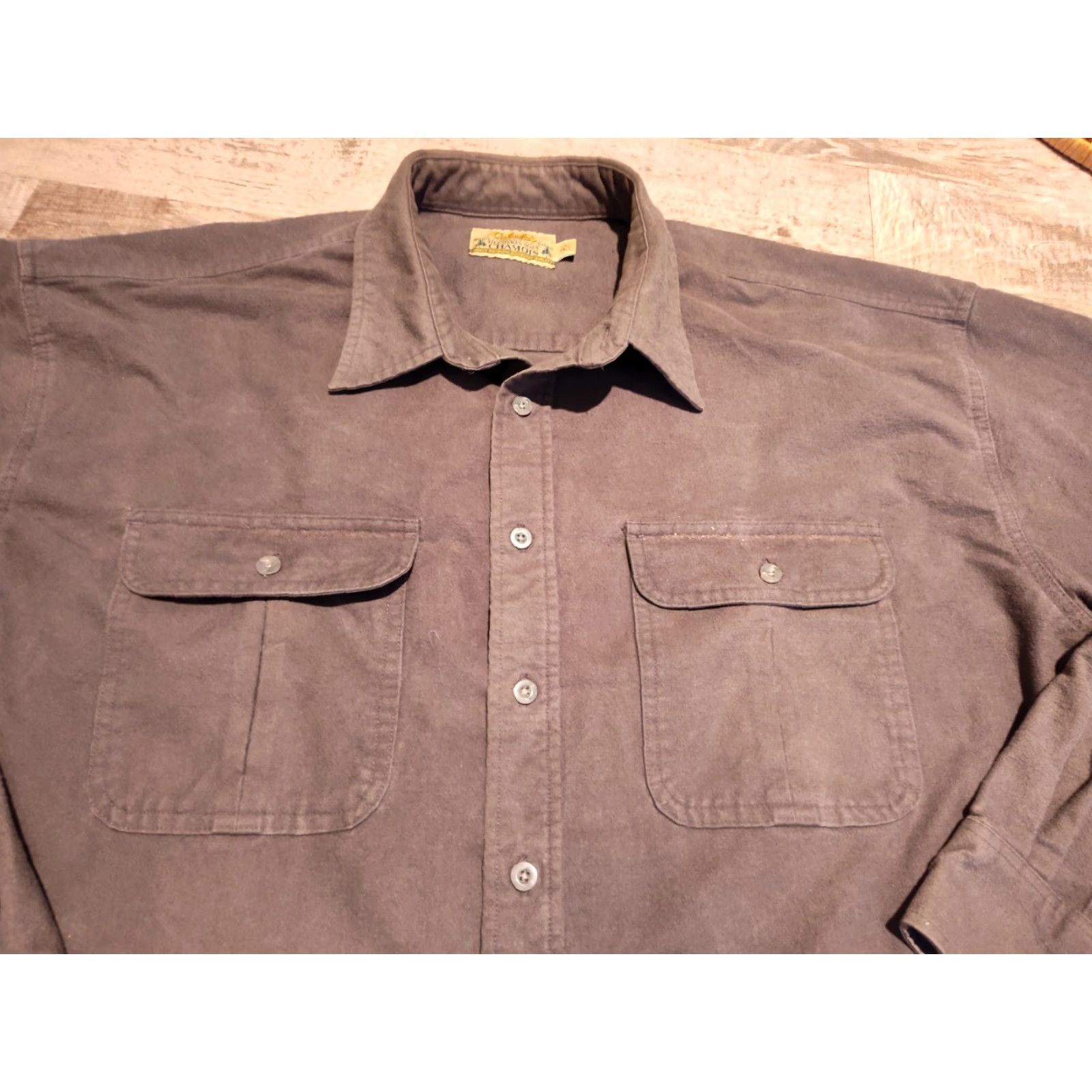Vintage Cabela's Men’s 3XL Tall Gray Deerskin Soft Chamois Long Sleeve Button-Up Shirt, Casual Outdoor Workwear Size US XXL / EU 58 / 5 - 4 Thumbnail