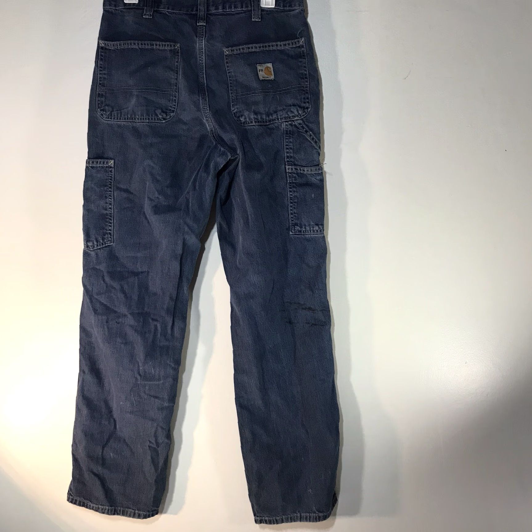 Carhartt VINTAGE Carhartt FR Workwear Carpenter Jeans Men 32X34 Blue Flame-Resistant Denim Regular Fit Size US 32 / EU 48 - 4 Thumbnail