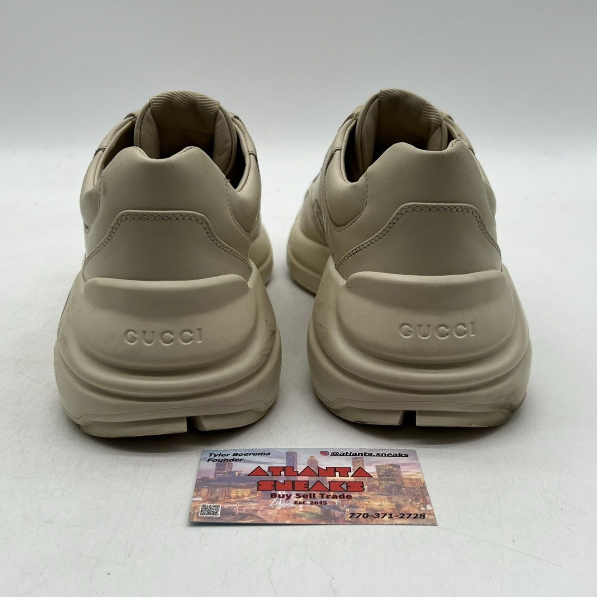 Gucci Gucci Rhyton leather sneaker logo Size US 6 / EU 39 - 3 Thumbnail