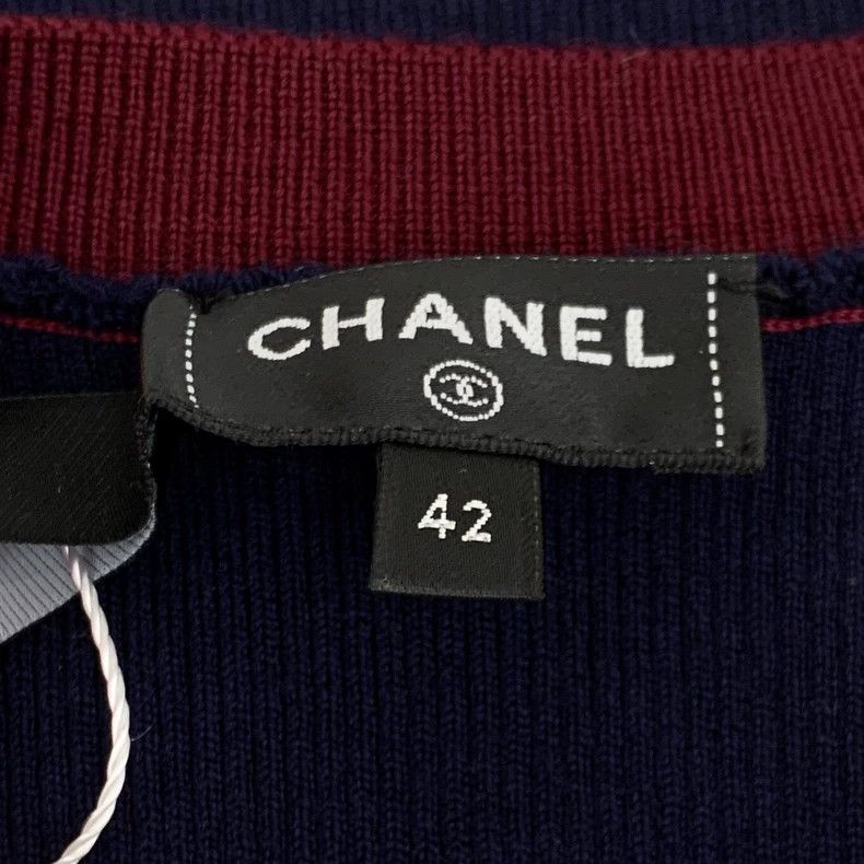Chanel Chanel Color-blocked logo sequin wool round-neck sleeveless Size M / US 6-8 / IT 42-44 - 5 Thumbnail