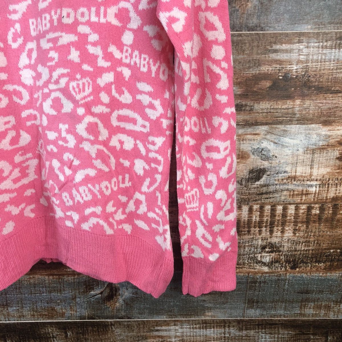 Japanese Brand DL Baby Doll Pink Cardigan Knitwear #C673 Size S / US 4 / IT 40 - 16 Thumbnail