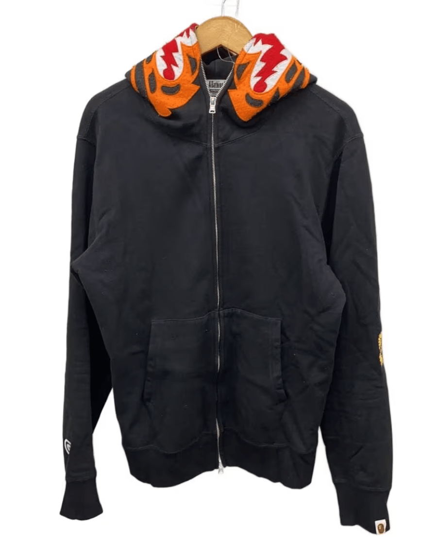 Bape Bape Black Orange Tiger Full Zip Hoodie L Size US L / EU 52-54 / 3 - 1 Thumbnail
