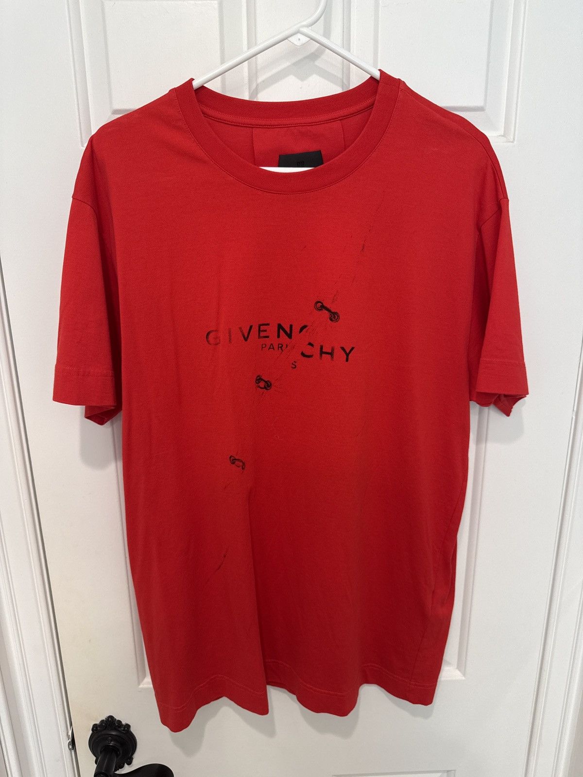 Givenchy Givenchy Paris Men s Oversized T Shirt Red Grailed