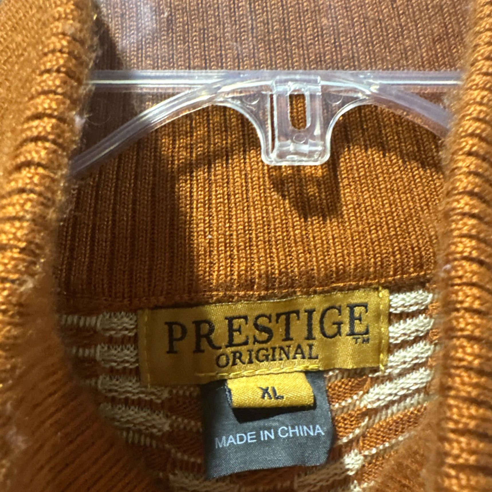 Vintage VINTAGE Prestige Coogi Style Quarter Button Up Sweater Men's XL Orange 90s HTF Pullover Button Mens 90s Size US XL / EU 56 / 4 - 4 Thumbnail