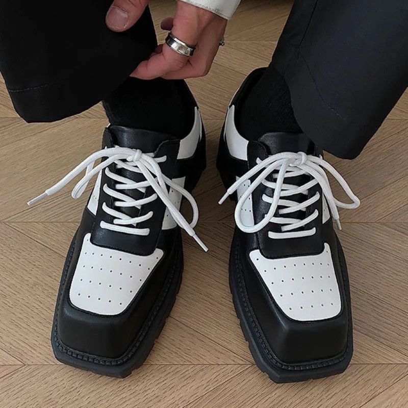 Designer × Japanese Brand Patchwork Fashion PU Leather Casual Boots Shoes Size US 10 / EU 43 - 2 Thumbnail