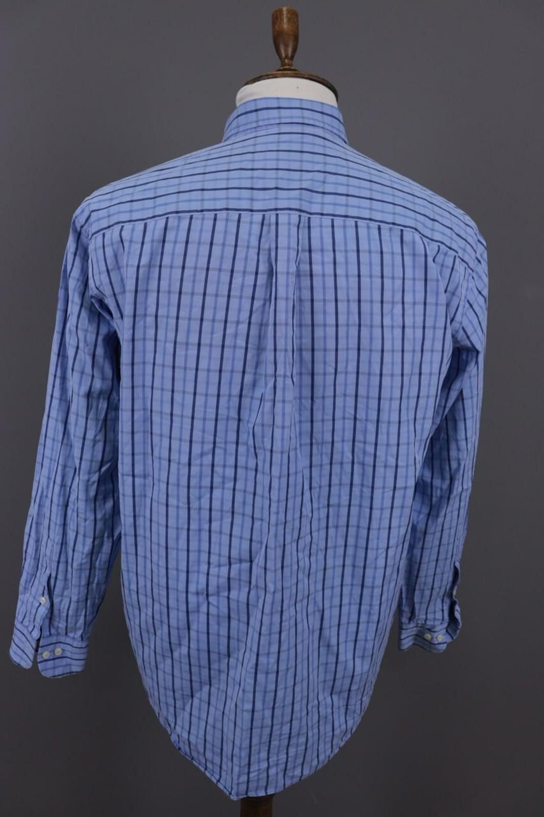 Designer Burberry London Blue Check Button Down Shirt Size L Size US L / EU 52-54 / 3 - 9 Thumbnail