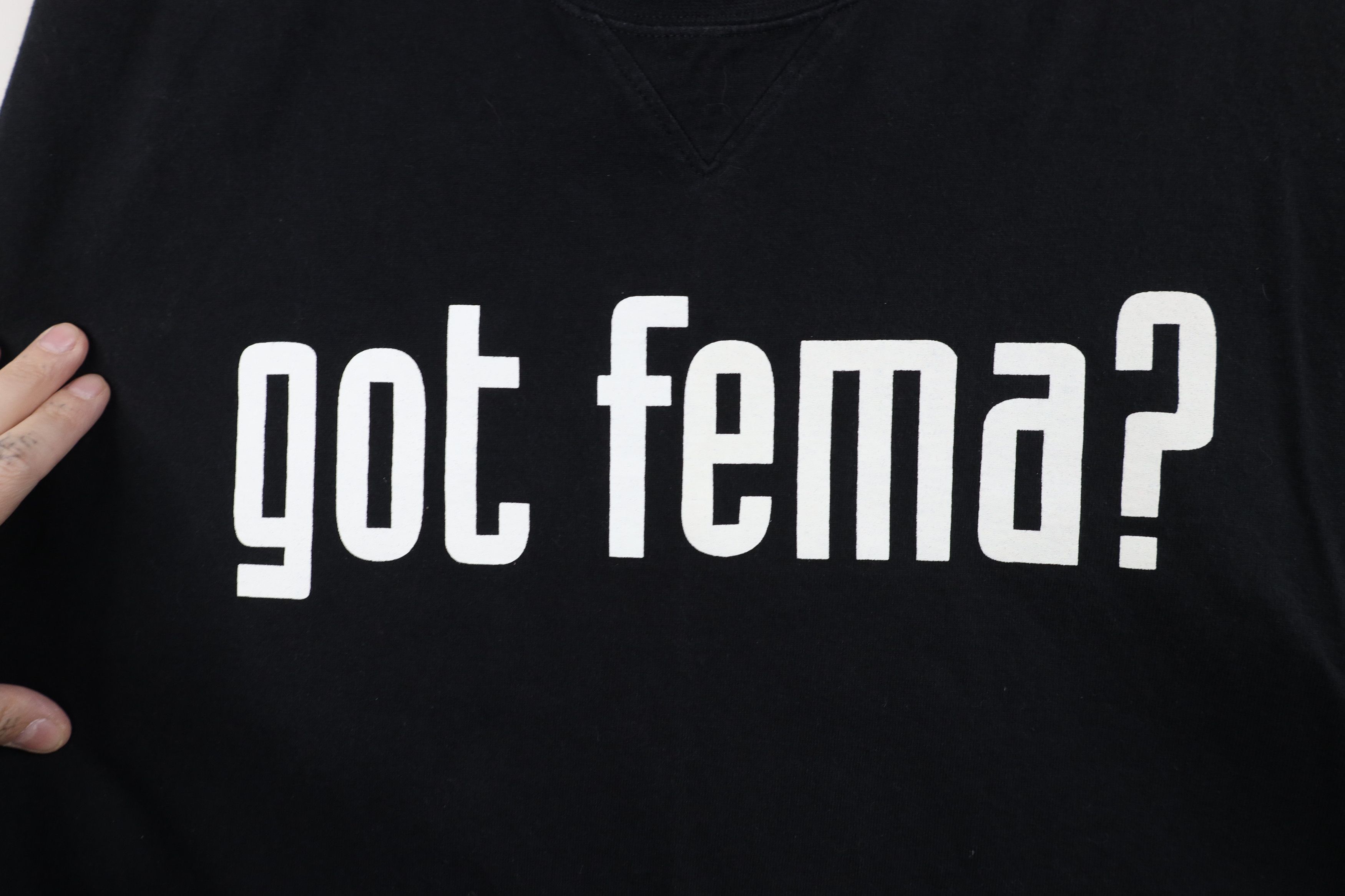 Nike Vintage Nike Air Jordan Spell Out Got FEMA T-Shirt Black Size US XL / EU 56 / 4 - 4 Thumbnail
