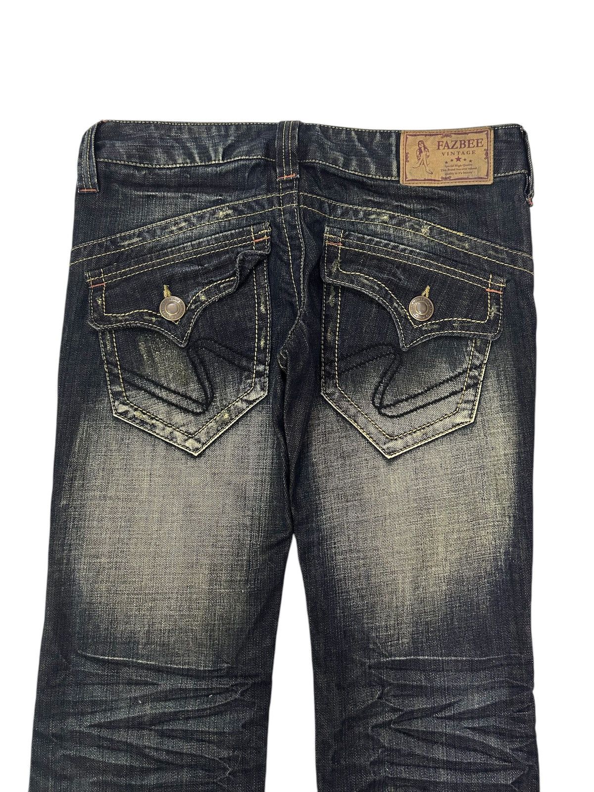 Japanese Brand × Vintage Japanese Fazbee Vintage Flare Sand Wash Denim Jeans Size US 29 - 3 Thumbnail