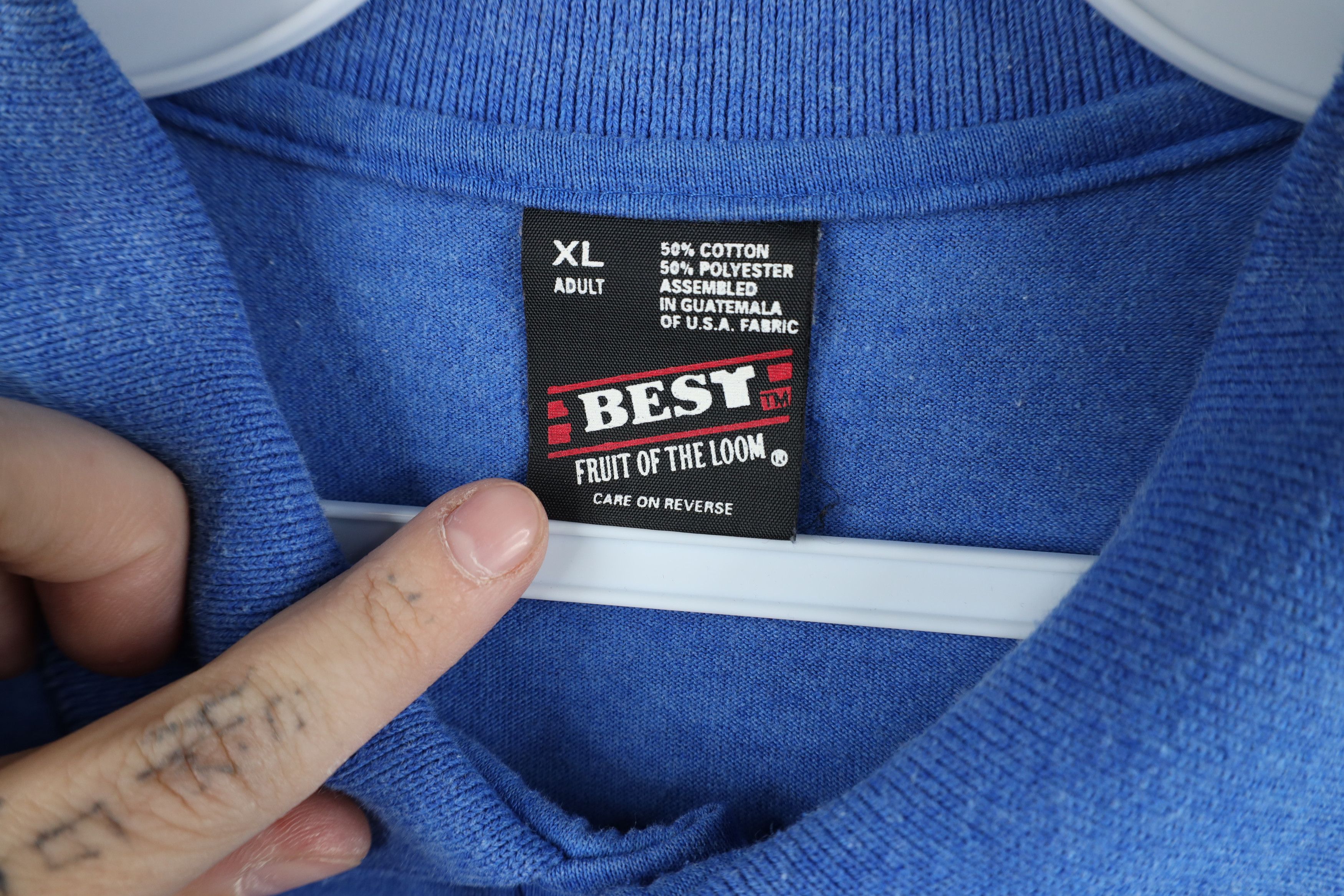 Vintage Vintage 80s 90s Job Intern Collared Polo Shirt Blue USA Size US XL / EU 56 / 4 - 9 Thumbnail