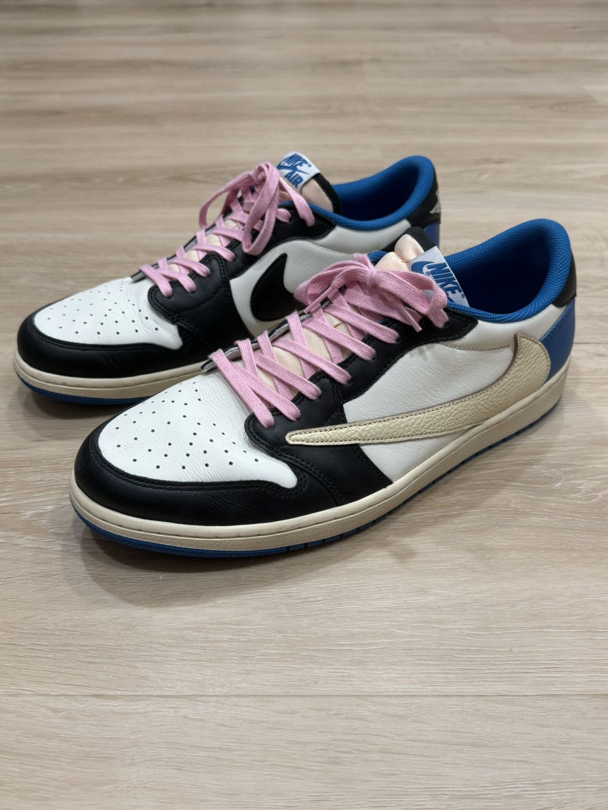 Fragment Design × Jordan Brand × Travis Scott Travis Scott Air Jordan 1 Low Fragment Sneakers Size US 13 / EU 46 - 1 Thumbnail