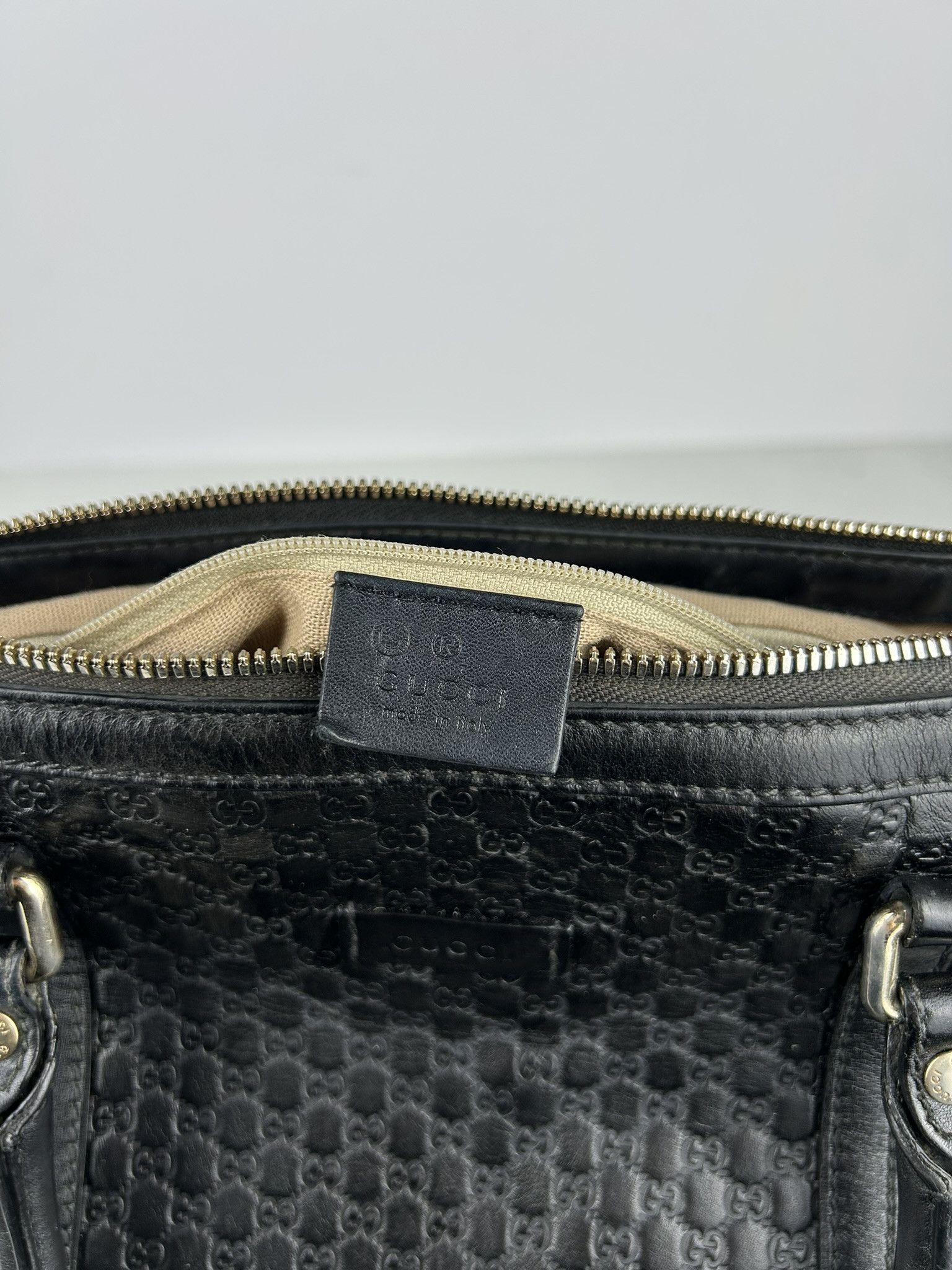 Gucci Gucci microguccissima black leather top zip handbag Size ONE SIZE - 19 Thumbnail