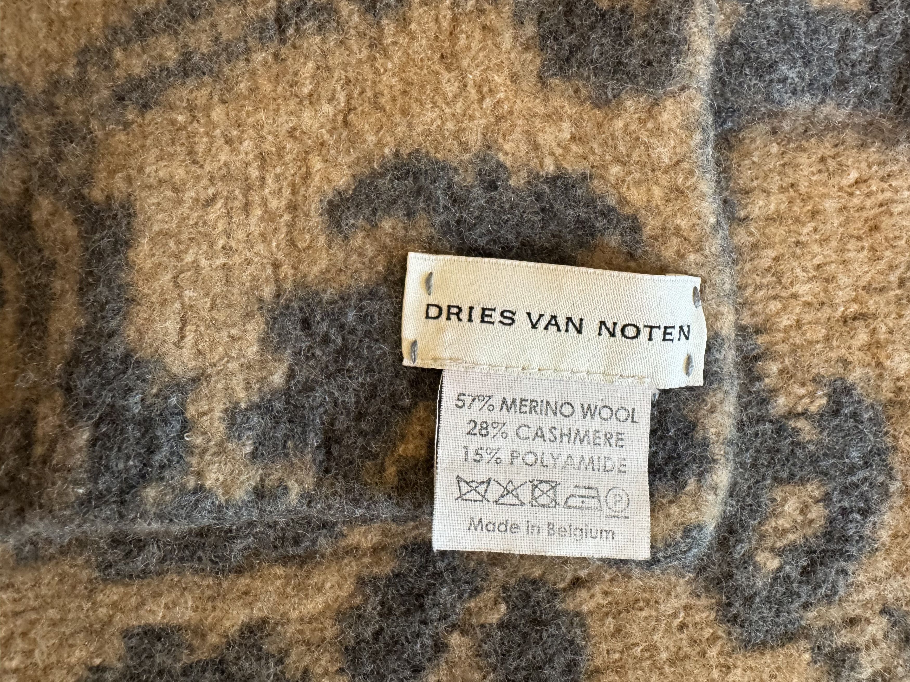 Dries Van Noten Wool and cashmere large format Baroque print scarf Size ONE SIZE - 2 Thumbnail