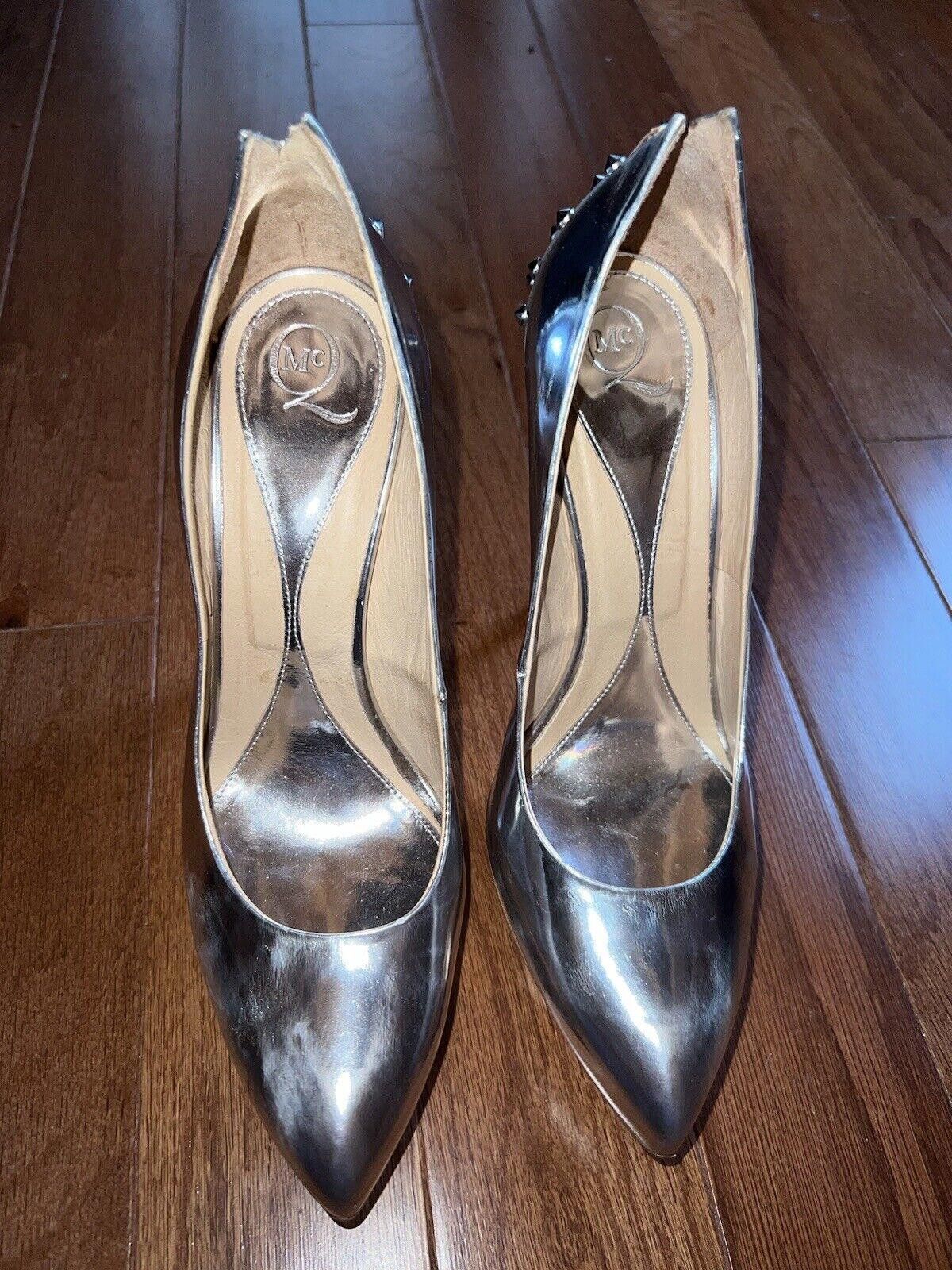 Alexander McQueen ALEXANDER MCQUEEN Studded Leather Pumps Heels Silver Size 39 Size US 9 / IT 39 - 6 Thumbnail