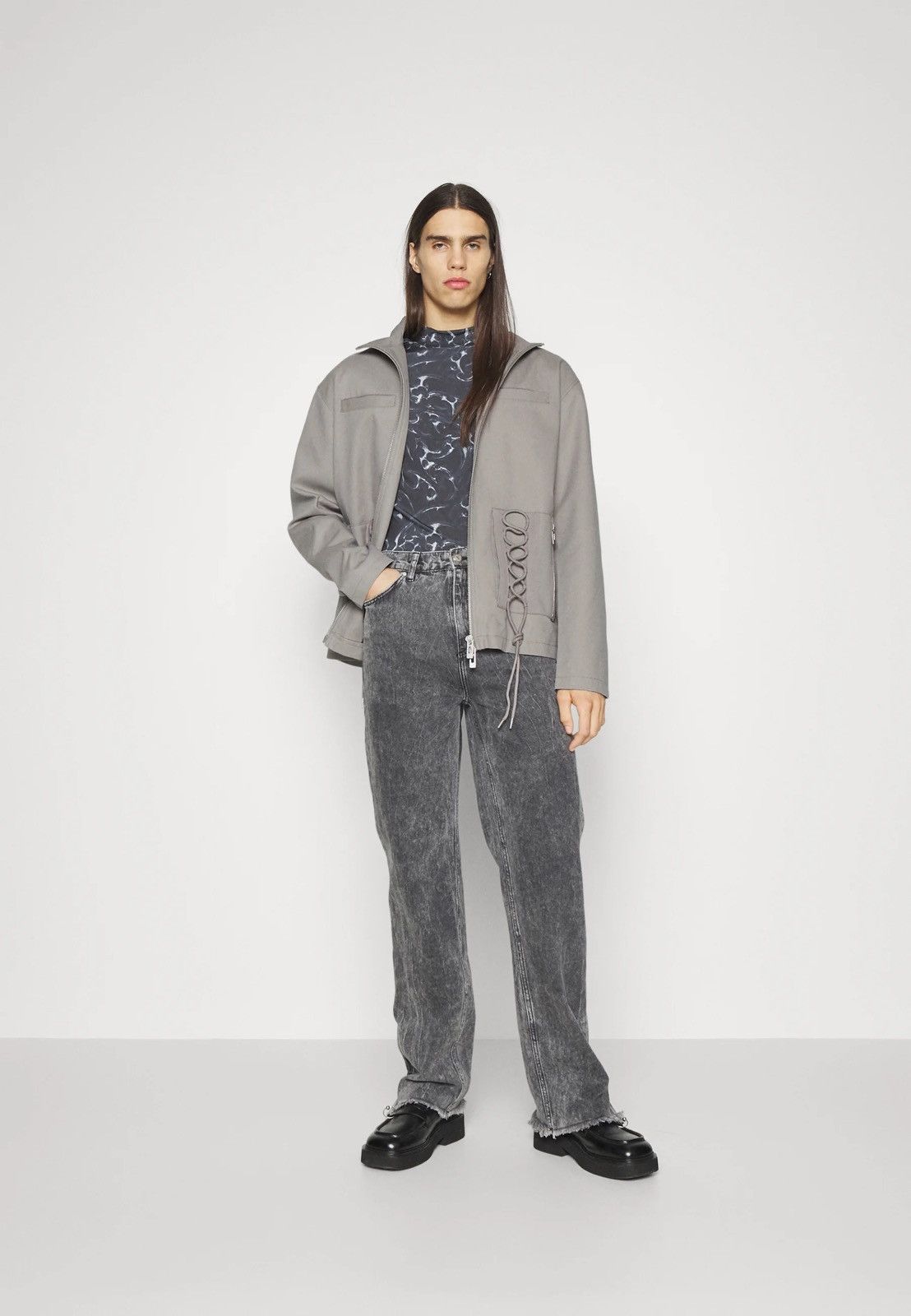 Han Kjobenhavn !DS! FW22 Han Kjobenhavn Cotton Cargo Grey Laced Jacket Size US M / EU 48-50 / 2 - 5 Thumbnail