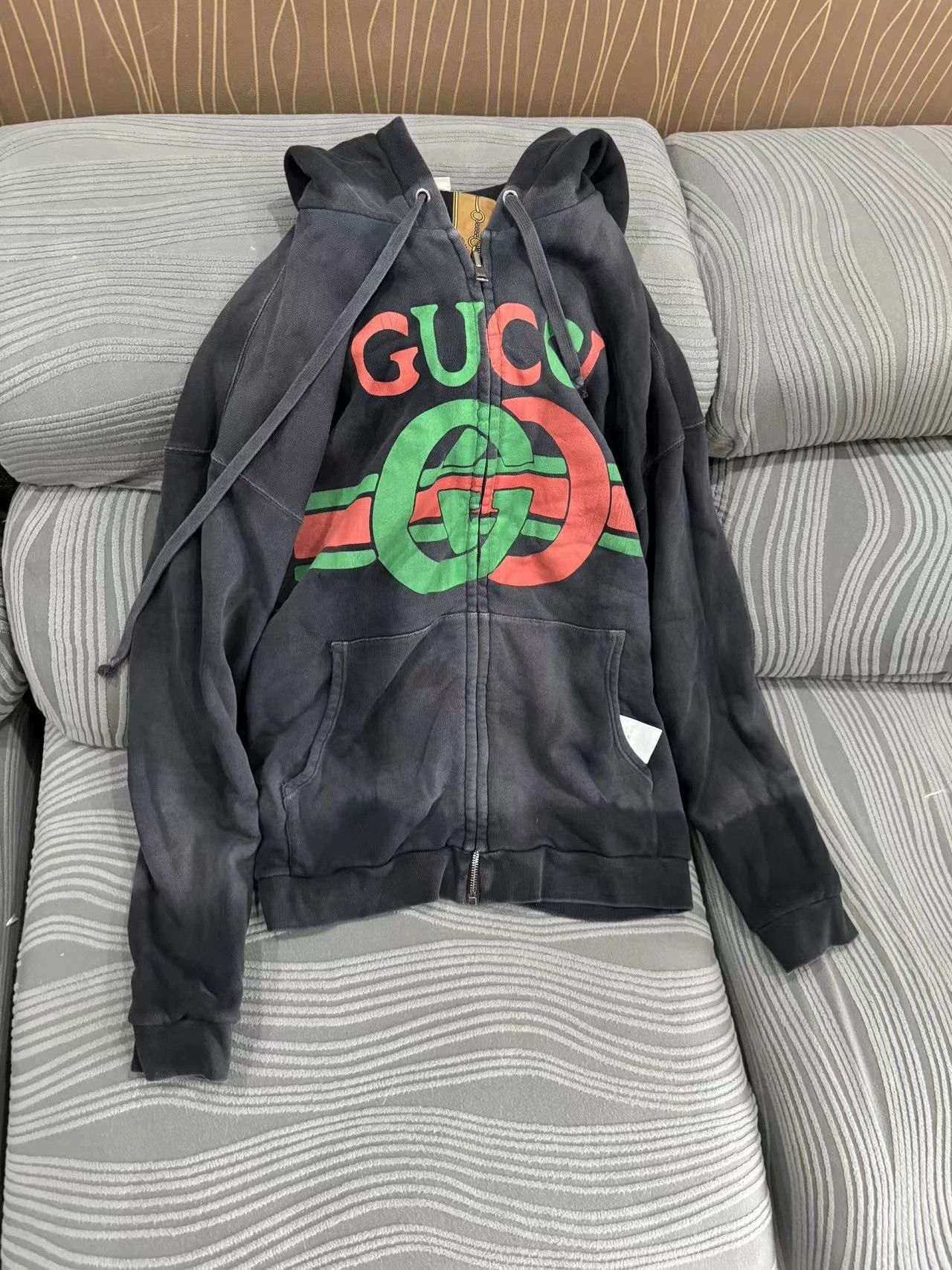 Gucci Gucci Distressed Oversized Silk-Lined Hoodie Size US XS / EU 42 / 0 - 1 Thumbnail