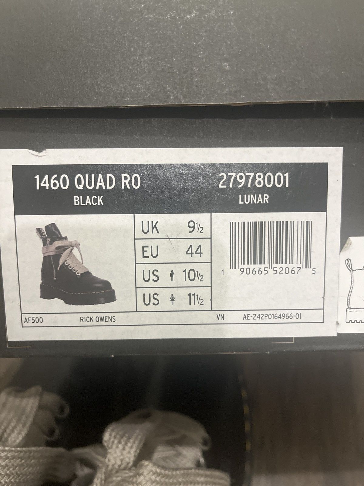 Dr. Martens × Rick Owens Rick Owen x Dr Marten 1460 Quad Size US 10.5 / EU 43-44 - 7 Thumbnail