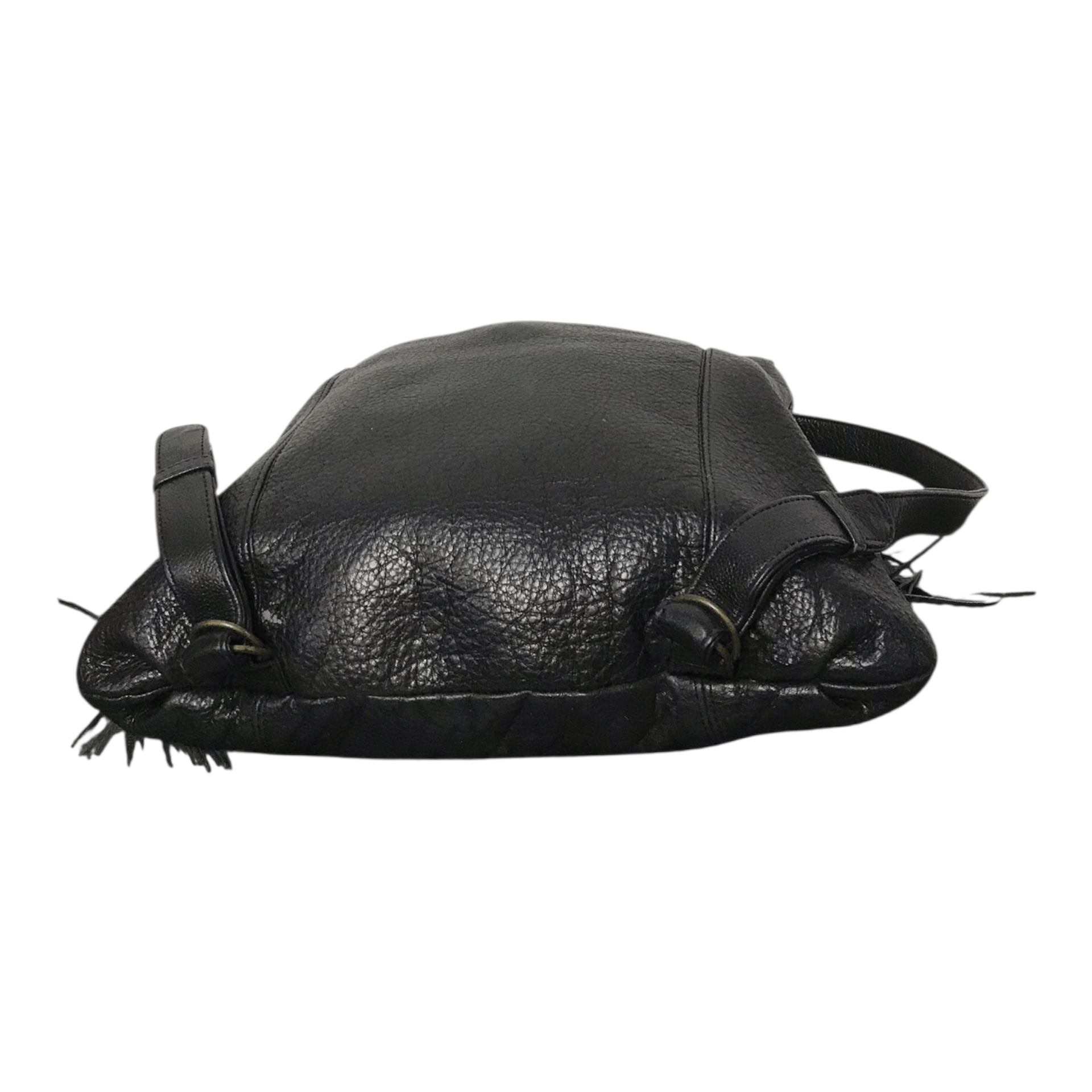 Ibiza Leather Black bagpack