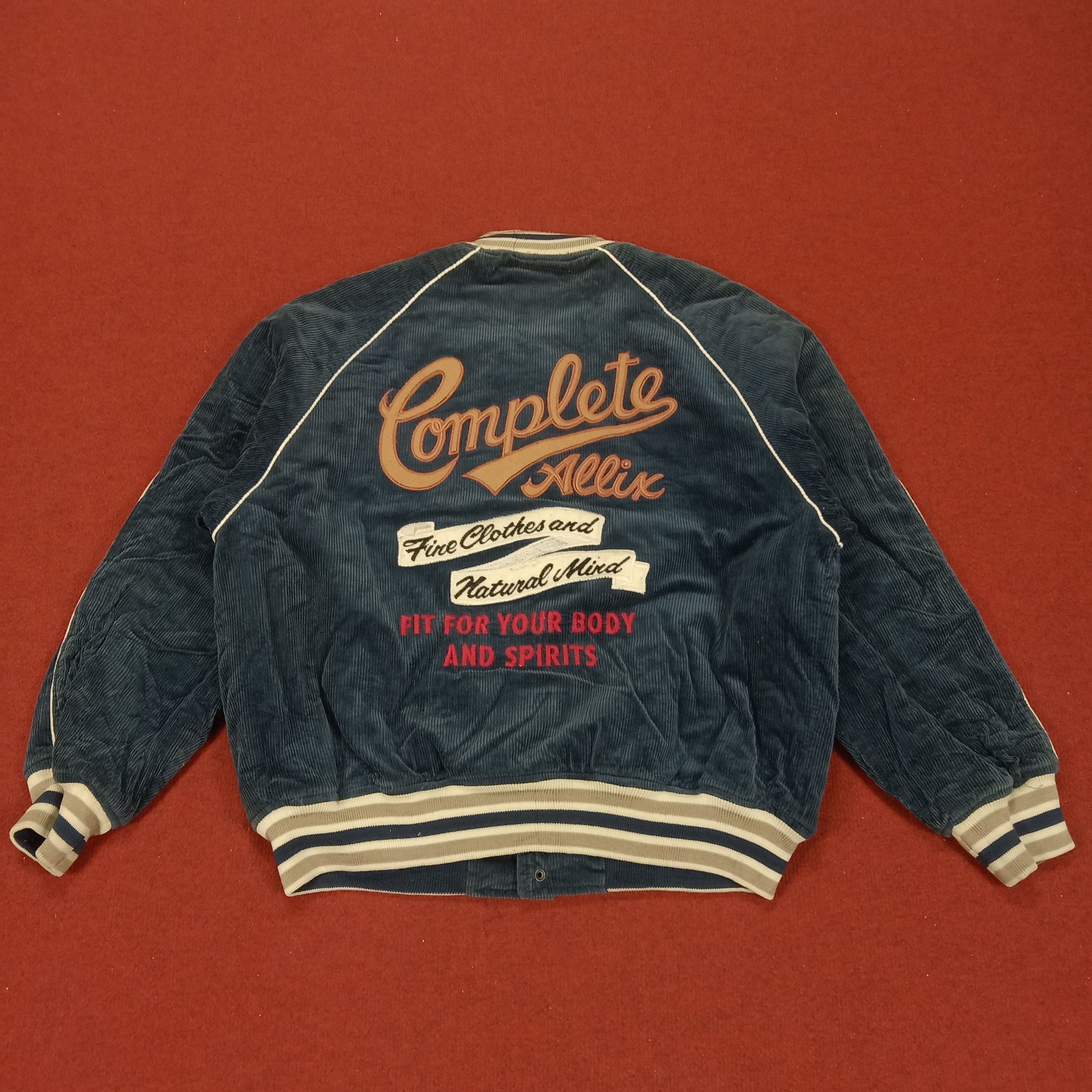 image of Complete Allix Streetwear Winter Style Velvet Varsity Jacket in Turquoise Blue, Men's (Size Large)