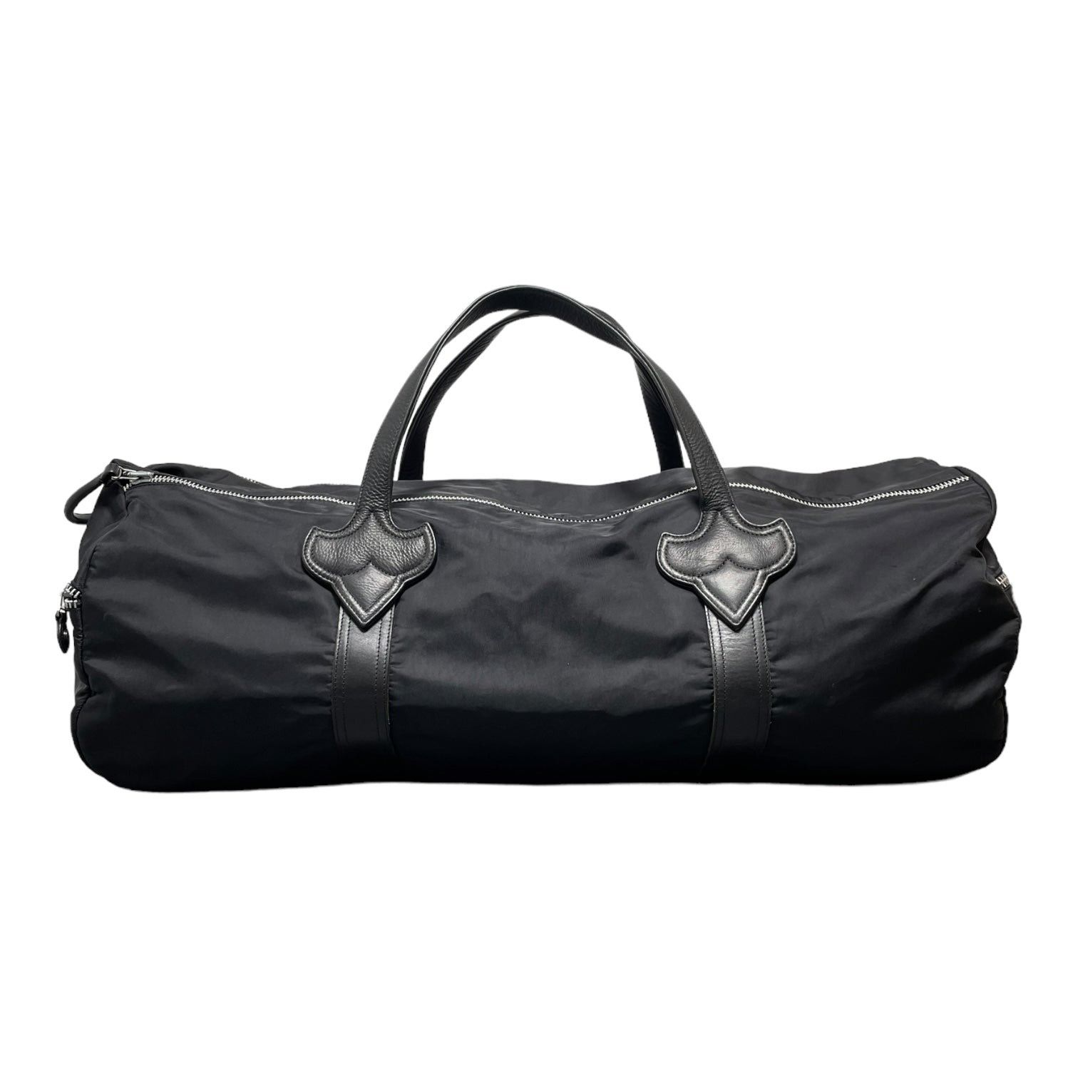 image of Chrome Hearts Nylon Double Zip Duffle Bag Black, Men's