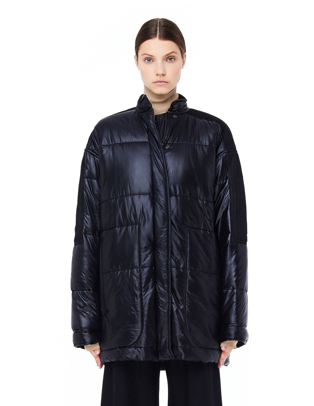 Haider Ackermann FW19 Haider Ackermann Quilted Nylon Suede Panel Jacket Sz 34 Size XS / US 0-2 / IT 36-38 - 2 Thumbnail
