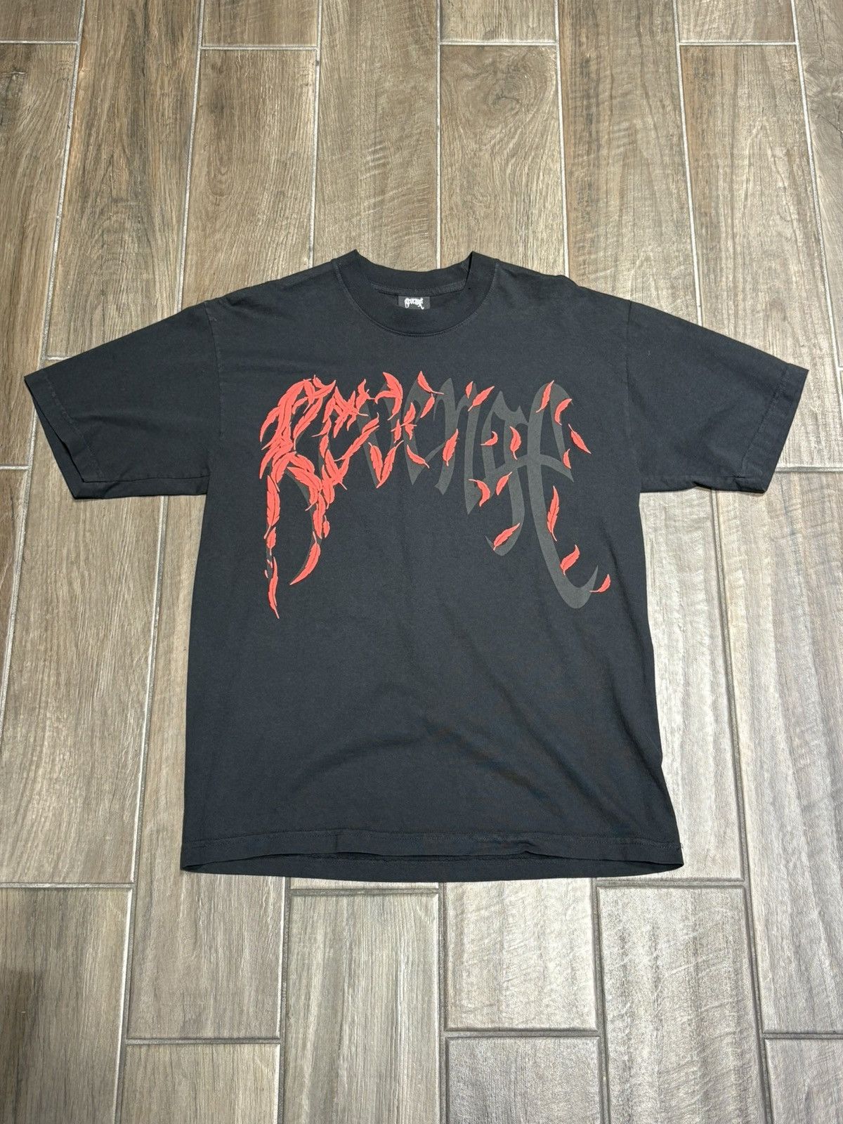 REVENGE x JUICE WRLD “DOVE” TEE - SIZE MEDIUM - (BLACK)