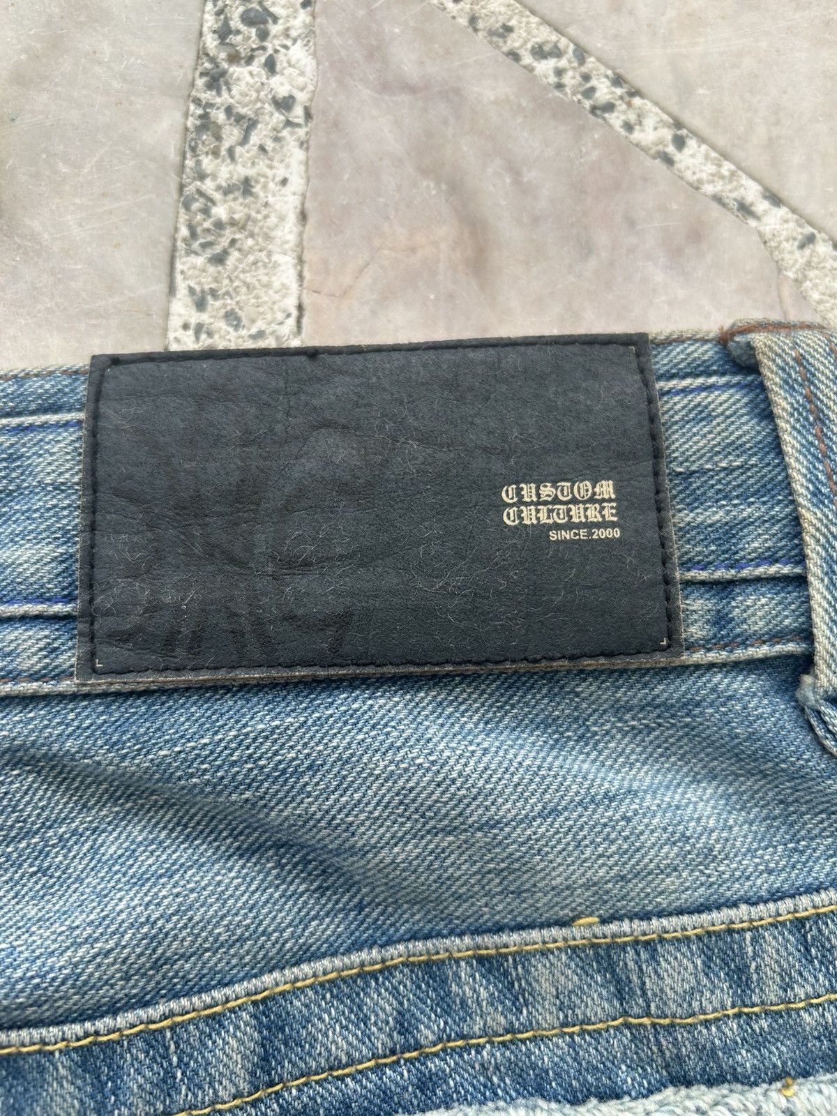 Japanese Brand Custom Culture Patchwork Denim Vintage Size US 30 / EU 46 - 11 Thumbnail