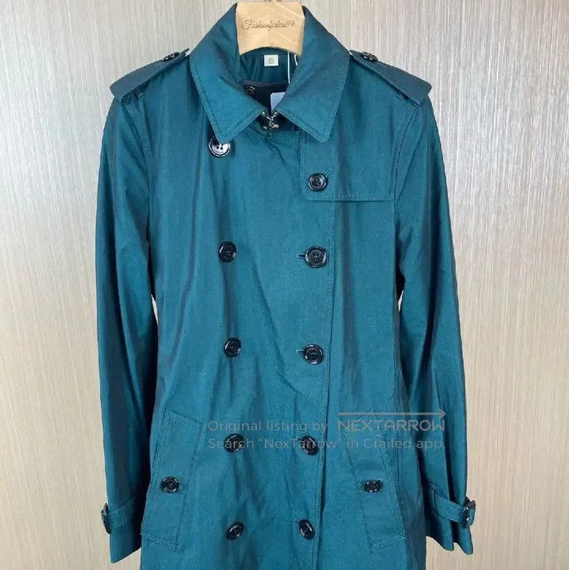 Burberry Burberry M Size Peacock Green Women's Trench Coat. Size M / US 6-8 / IT 42-44 - 1 Thumbnail
