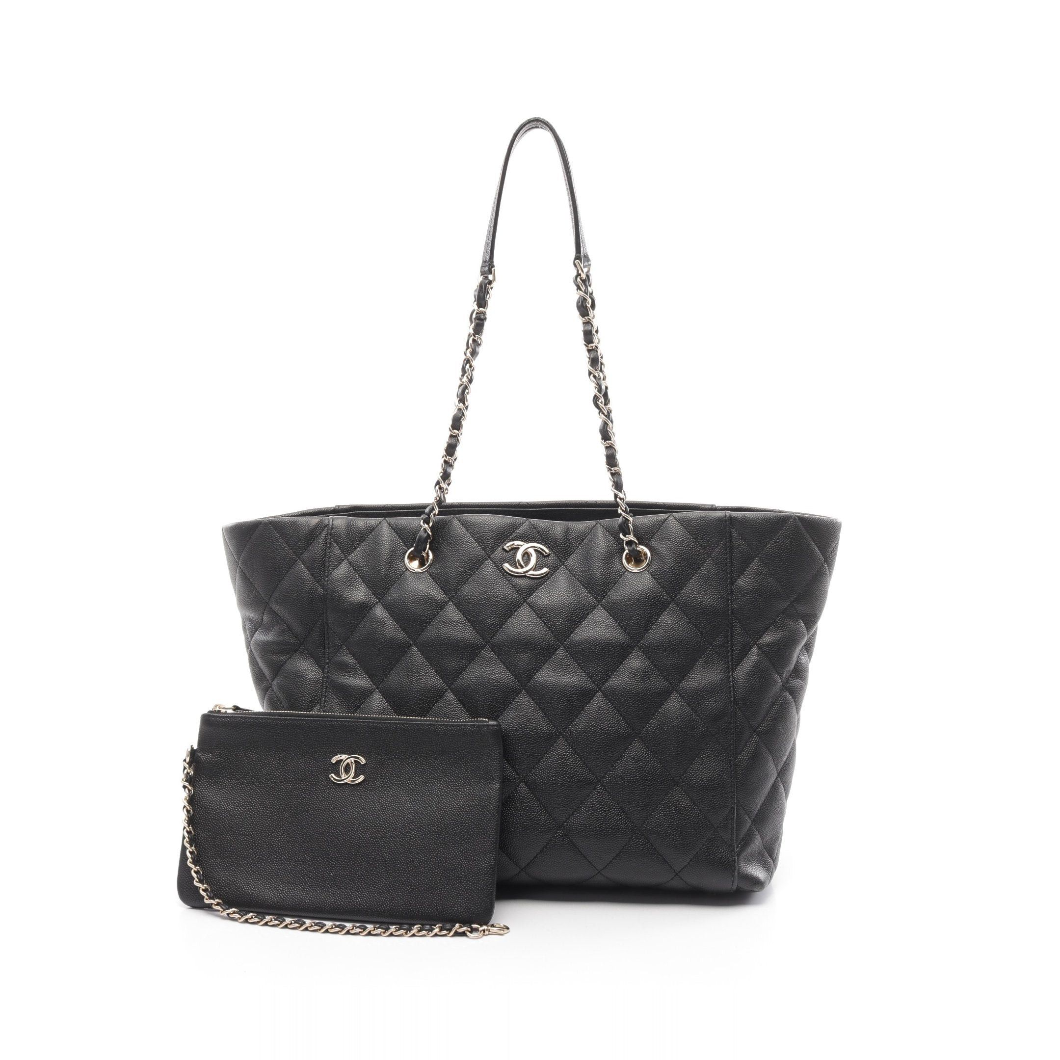 Chanel Chanel Matelasse Chain Shoulder Bag Tote Caviar Skin White Gold Hardware Size ONE SIZE - 1 Thumbnail