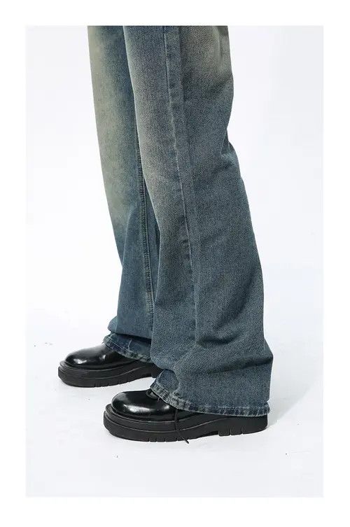 Other Blue Distressed Washed Flared Jeans Size US 33 - 6 Thumbnail