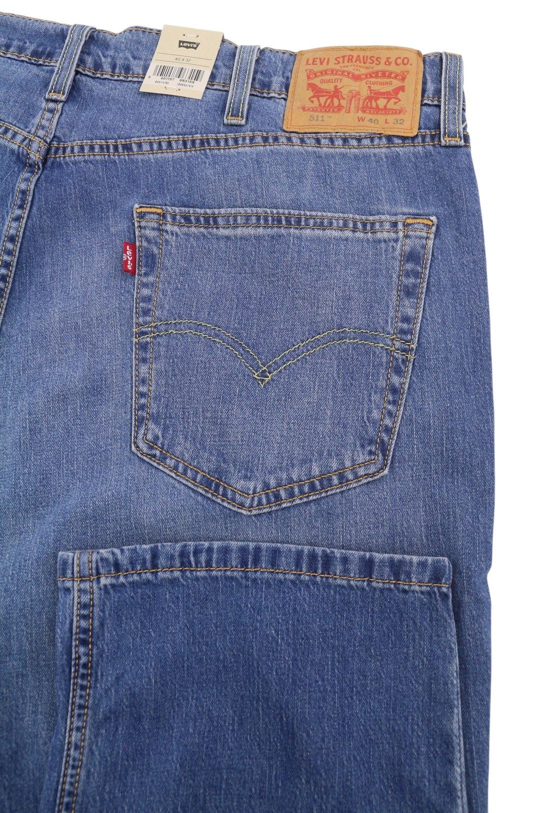 Levi's 511 W40/L32 Blue Faded Lightweight Stretch Jeans 87073 Size US 40 / EU 56 - 5 Thumbnail