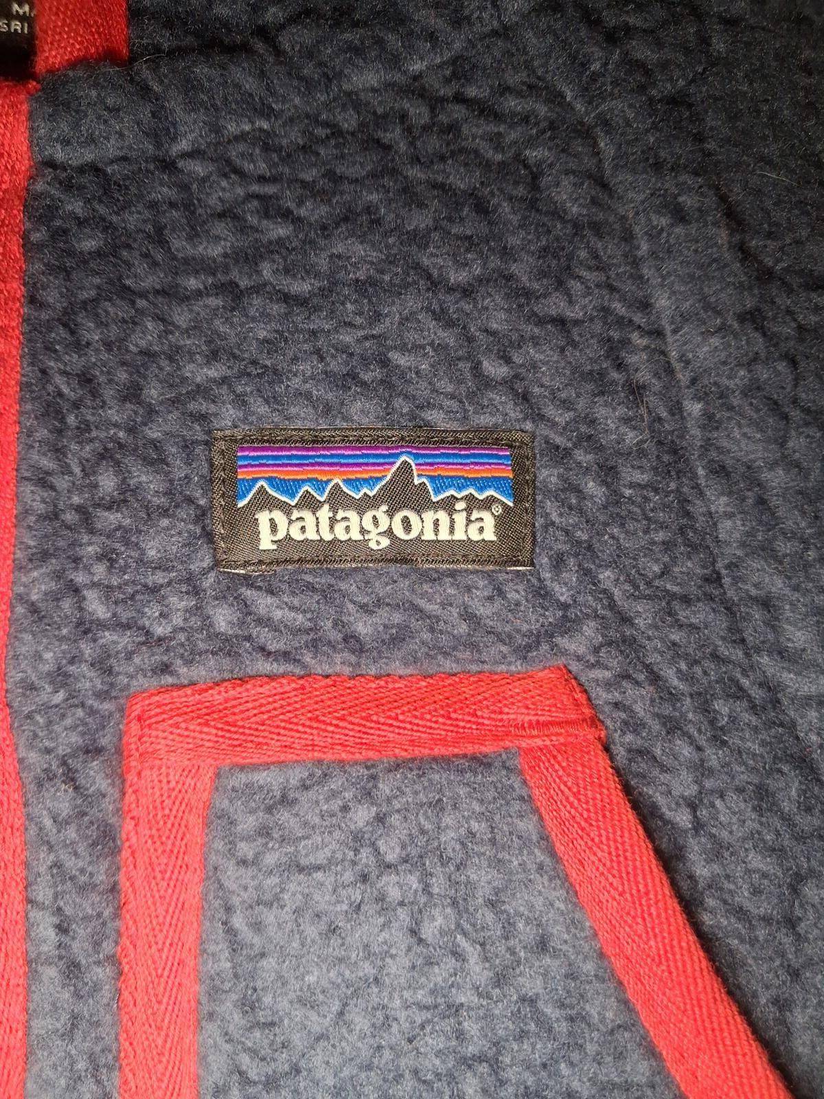 Patagonia Patagonia Deep Pile Fleece Jacket 3-6M Blue Hood Buttons Size ONE SIZE - 2 Thumbnail