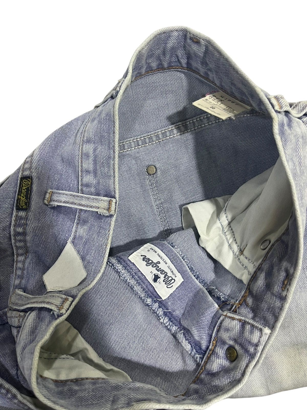 If Six Was Nine × Japanese Brand × Le Grande Bleu (L.G.B.) VINTAGE WRANGLER BLUE BELL WASHED BLUE DENIM Size US 30 / EU 46 - 8 Thumbnail