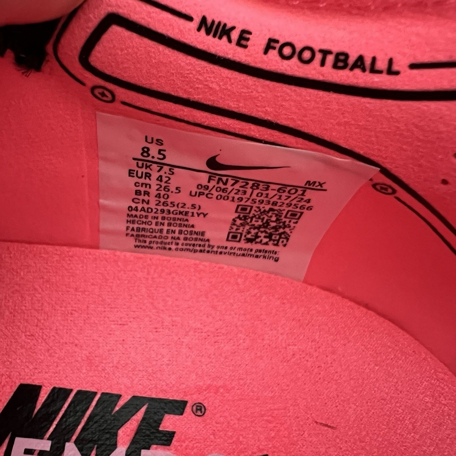 Nike Nike Legend 10 Elite SG Pro ACC Size 8.5 Pink Cleats New Size US 8.5 / EU 41-42 - 9 Thumbnail