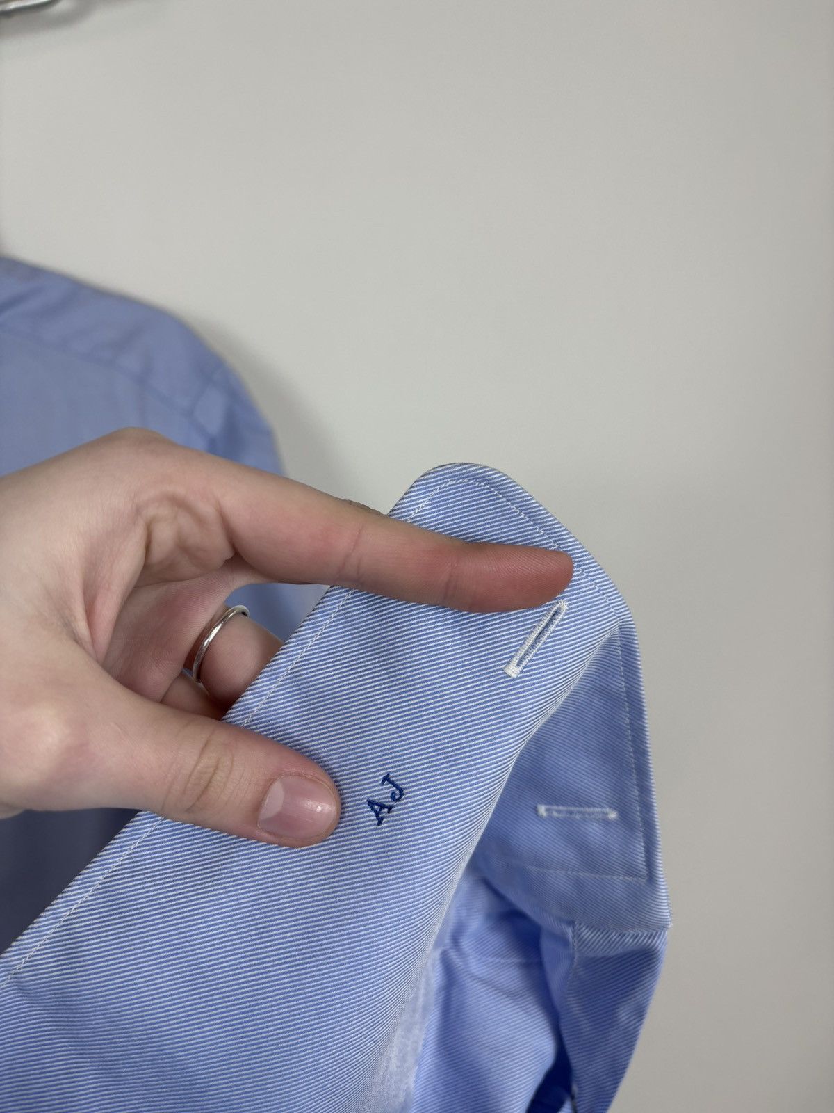 Ermenegildo Zegna Ermenegildo Zegna Trofeo Su Misura Men’s Blue Dress Shirt Size US XL / EU 56 / 4 - 15 Thumbnail