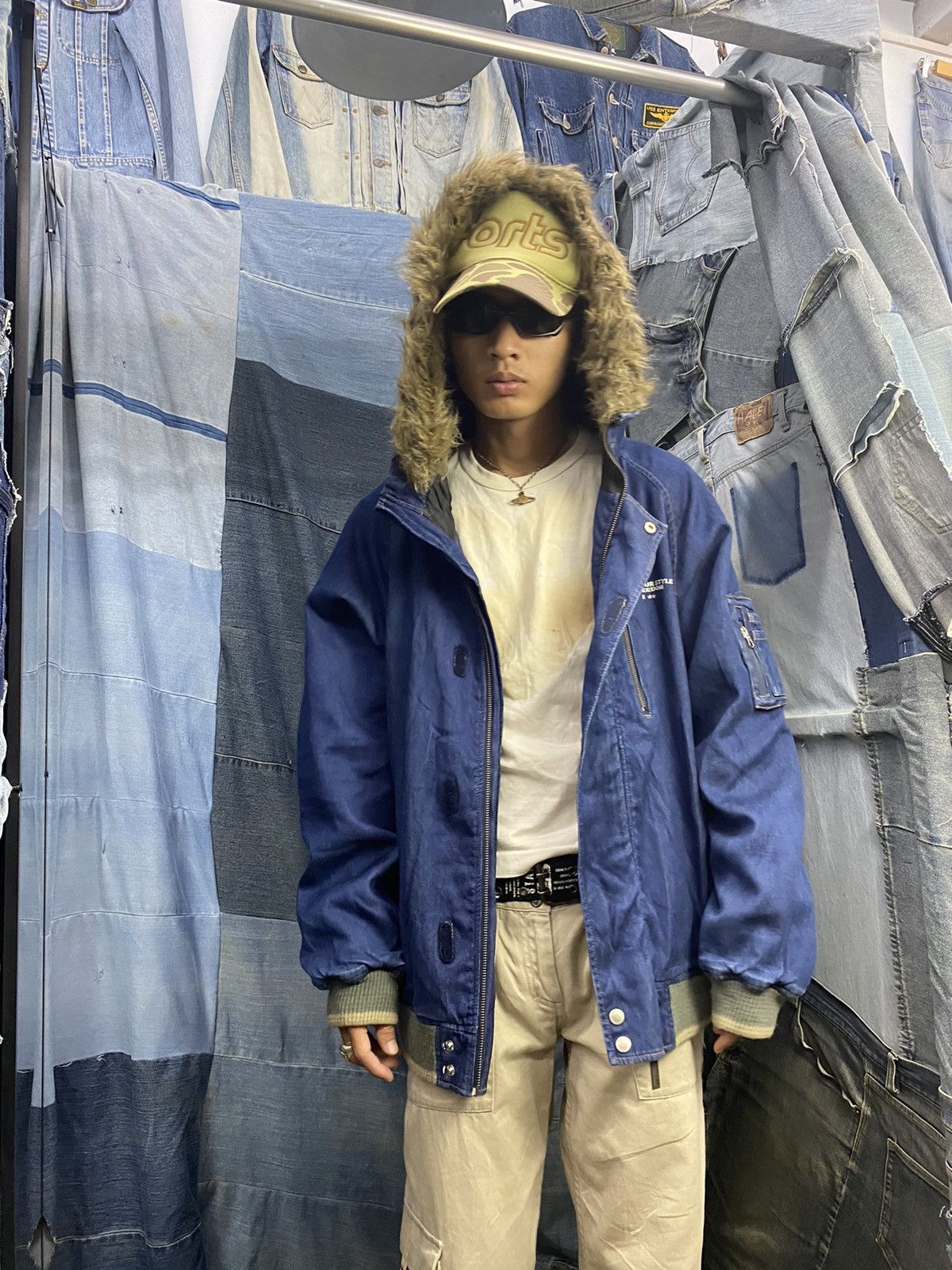 If Six Was Nine × Japanese Brand × Vans fur denim jacket vintage vans winter session Size US L / EU 52-54 / 3 - 17 Thumbnail