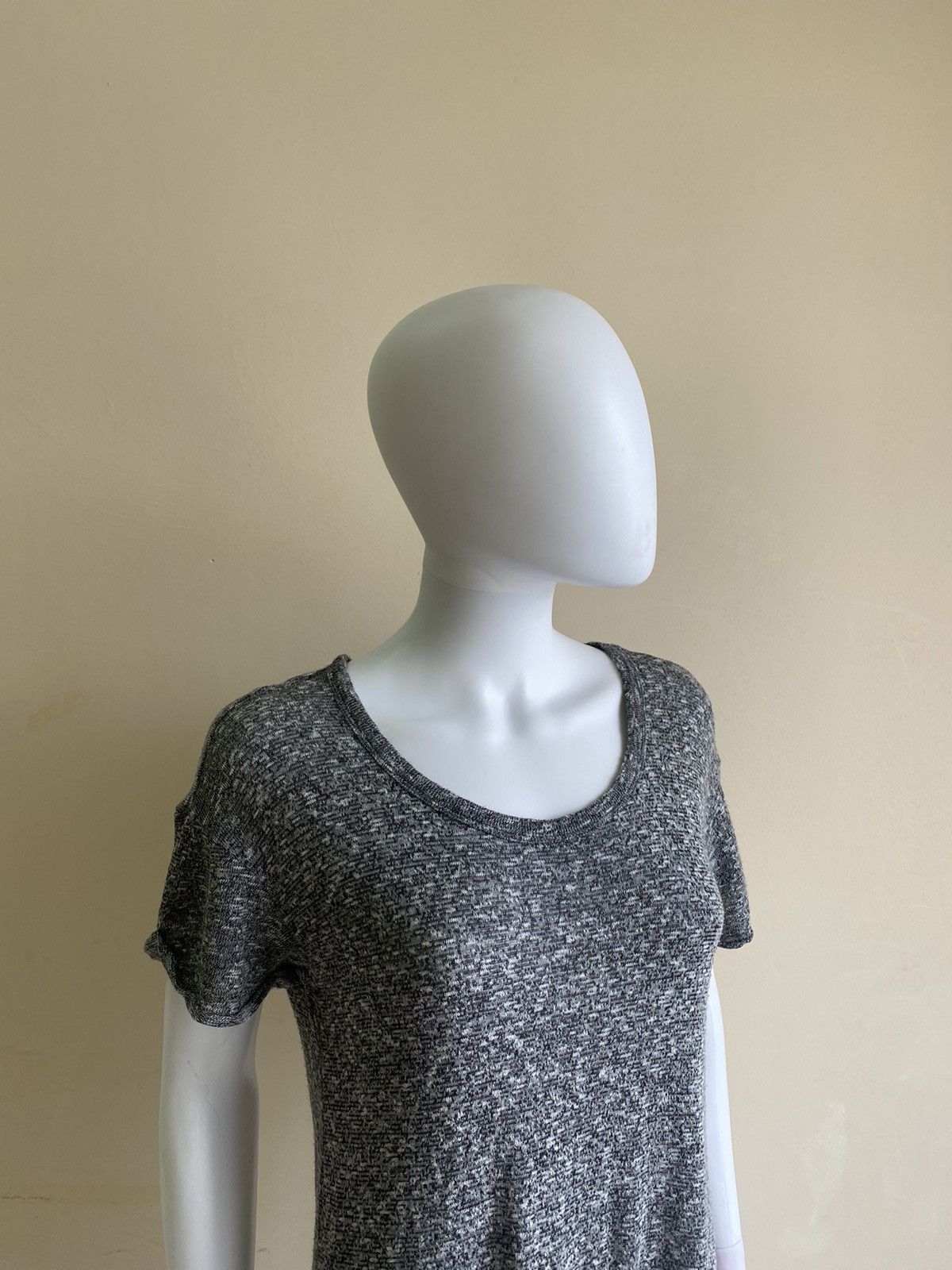 Other TOAST Womens Grey Marl Short Sleeve Midi Dress Size 10 Size L / US 10 / IT 46 - 3 Thumbnail