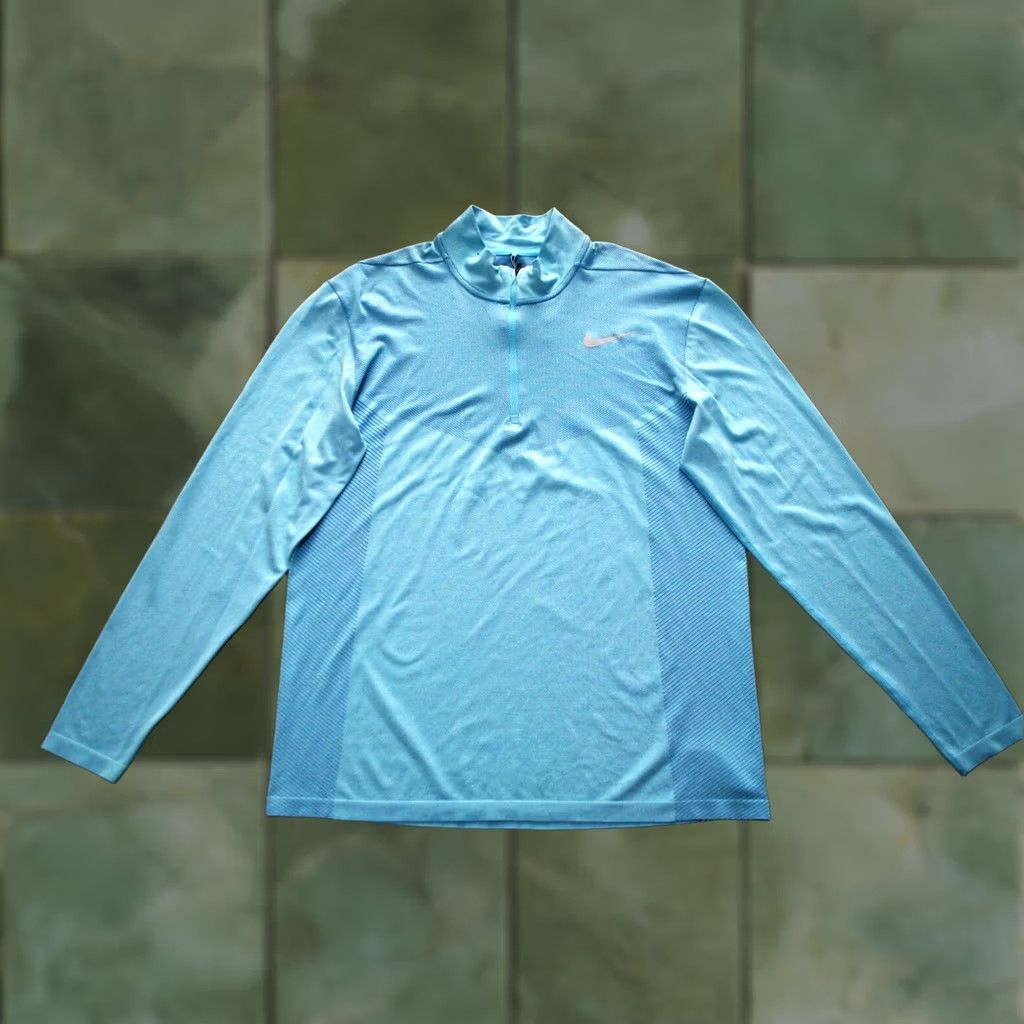 Nike Nike Mens Dry Half-Zip Golf Top Longsleeve Shirt Jersey 833280-432 XL Vivid Sky Polo Ref Size US XL / EU 56 / 4 - 1 Thumbnail
