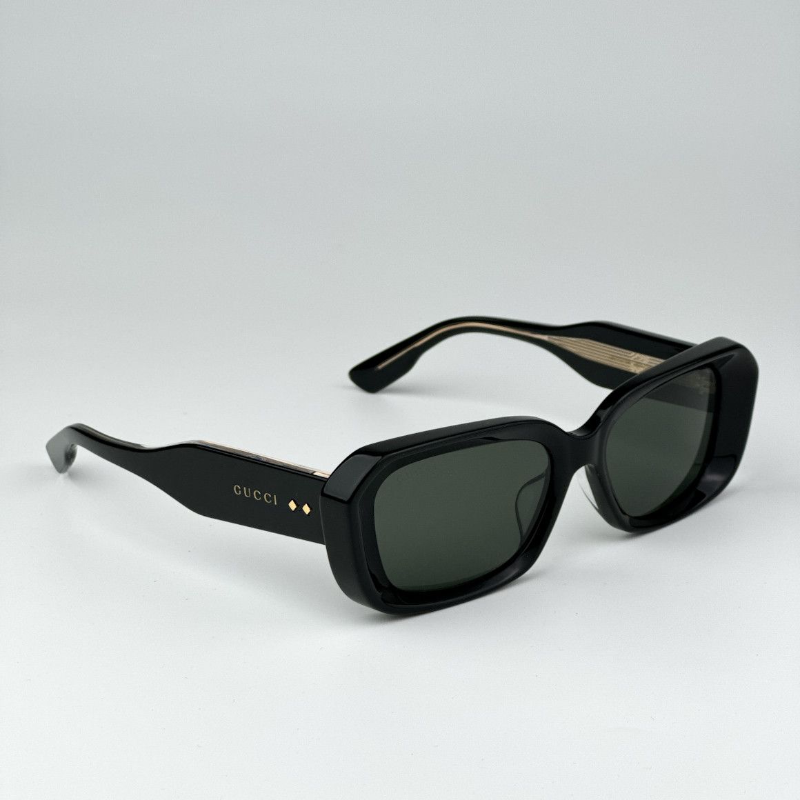 Gucci NEW Gucci GG1531SK 001 Black Grey Women Rectangle Sunglasses Size ONE SIZE - 7 Thumbnail