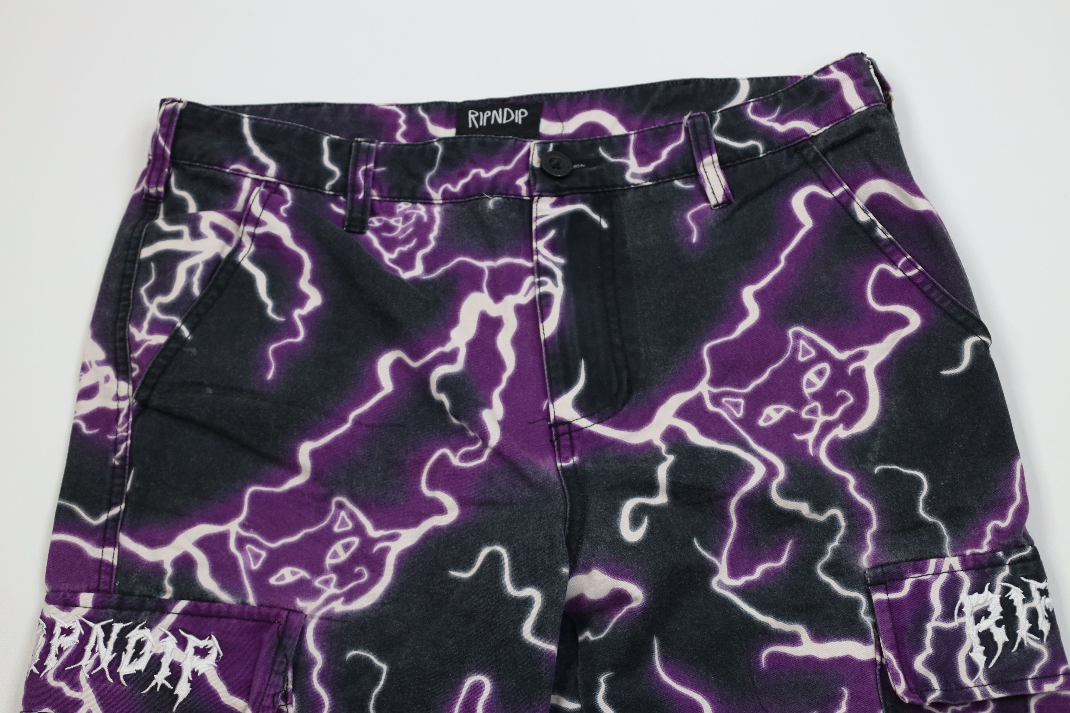Vintage Vintage Y2K Streetwear Cat Lightning Cargo Pants Cotton Size US 32 / EU 48 - 2 Thumbnail