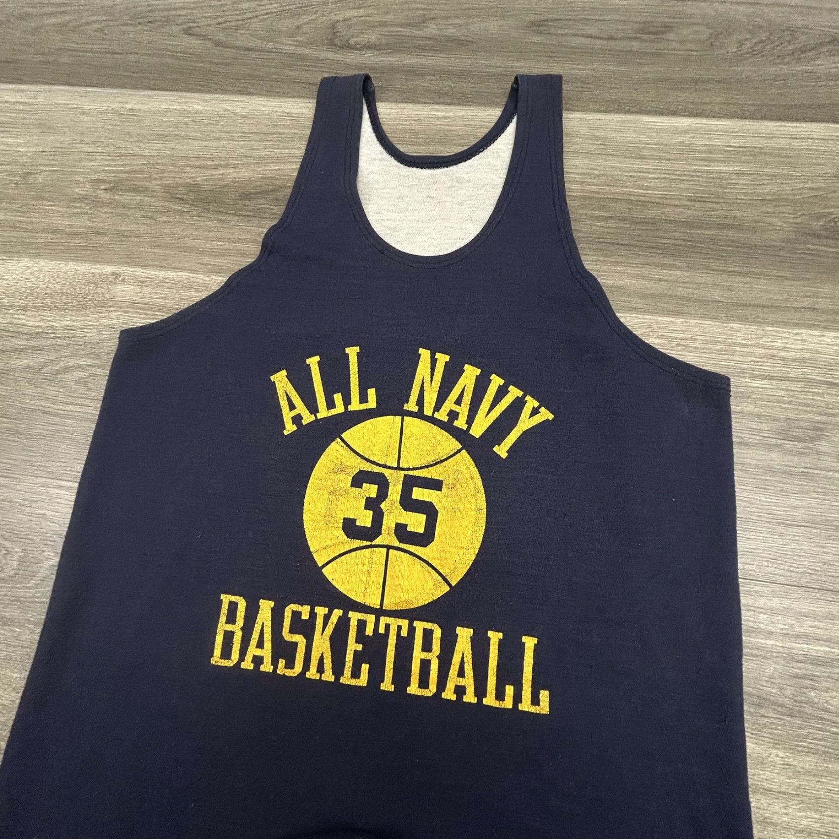 Russell Athletic VINTAGE Russell Athletic Basketball Jersey Tank Reversible Navy XL Mens USA 80s Sports Nightwear Activewear Size US XL / EU 56 / 4 - 5 Thumbnail