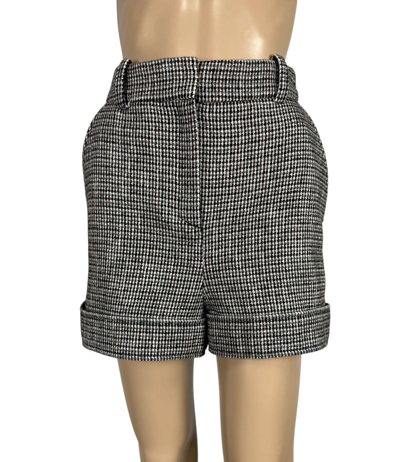 Maje Maje Shorts Herringbone Wool Cotton size 36 Size 26" / US 2 / IT 38 - 1 Thumbnail