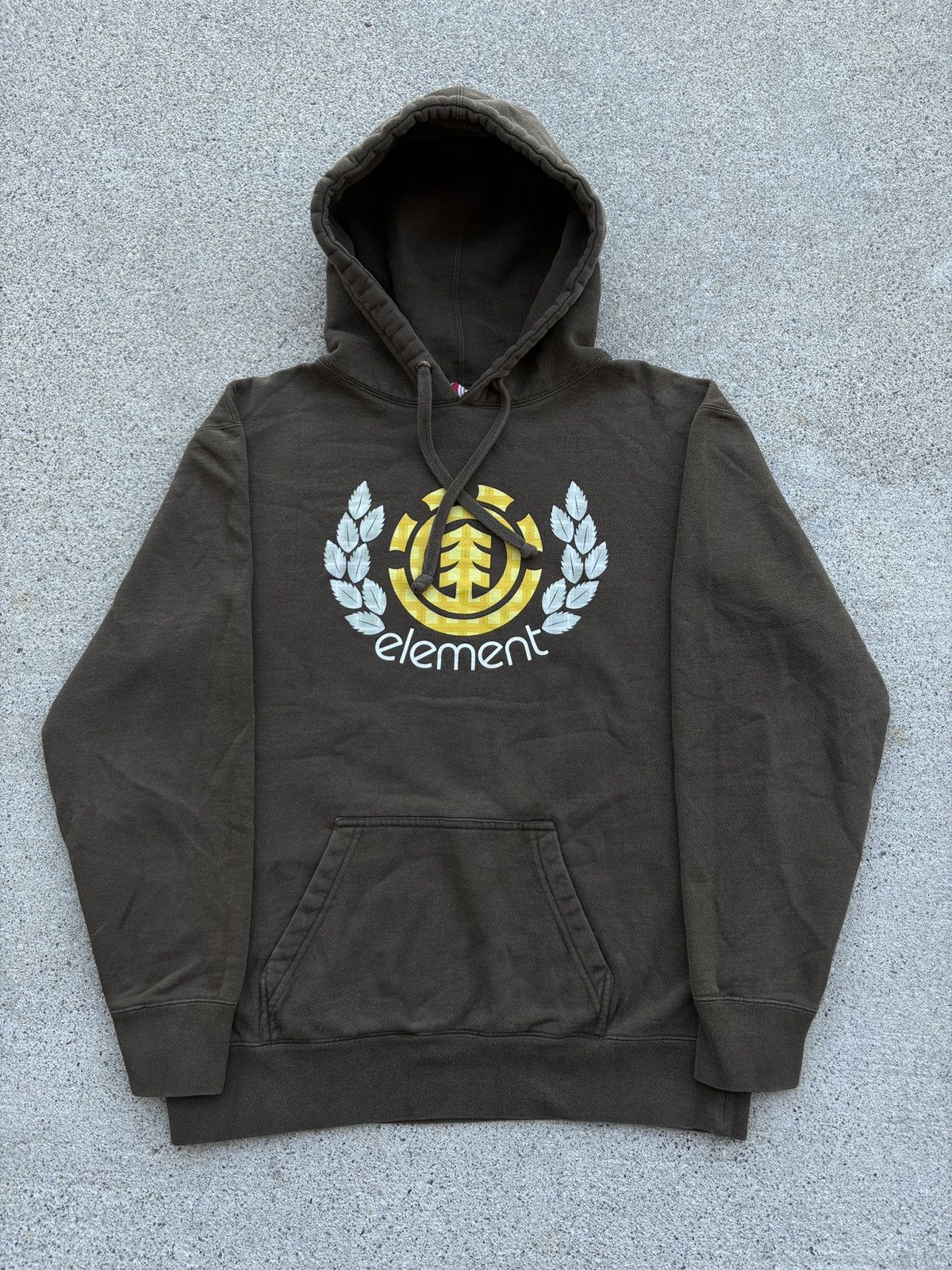 Element Vintage Y2K Element Brown/Yellow Pullover Hoodie Size L Size US L / EU 52-54 / 3 - 1 Thumbnail
