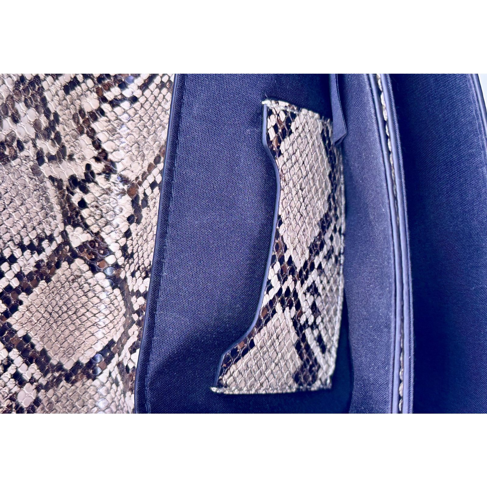 & Other Stories Vintage Snake Leather Shoulder Bag Jaguar Gold Lock Size ONE SIZE - 10 Thumbnail