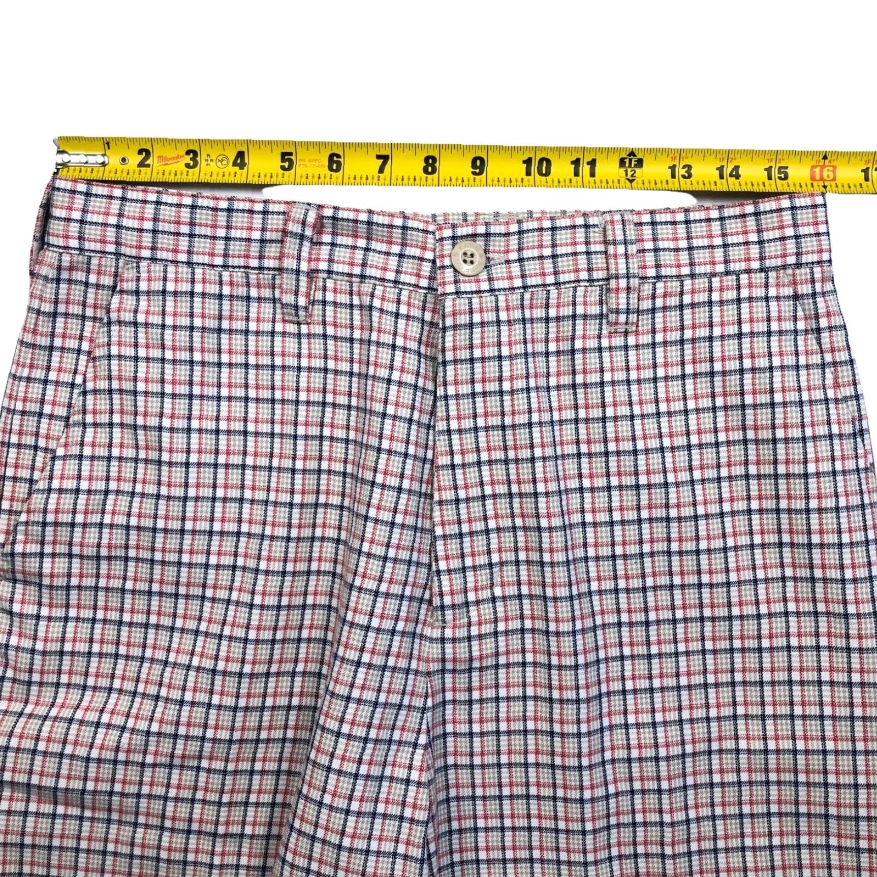 Katin Katin Men's Polyester/Rayon Flat Front Shorts Blue/Red/Tan Plaid • Size 32 Size US 32 / EU 48 - 5 Thumbnail