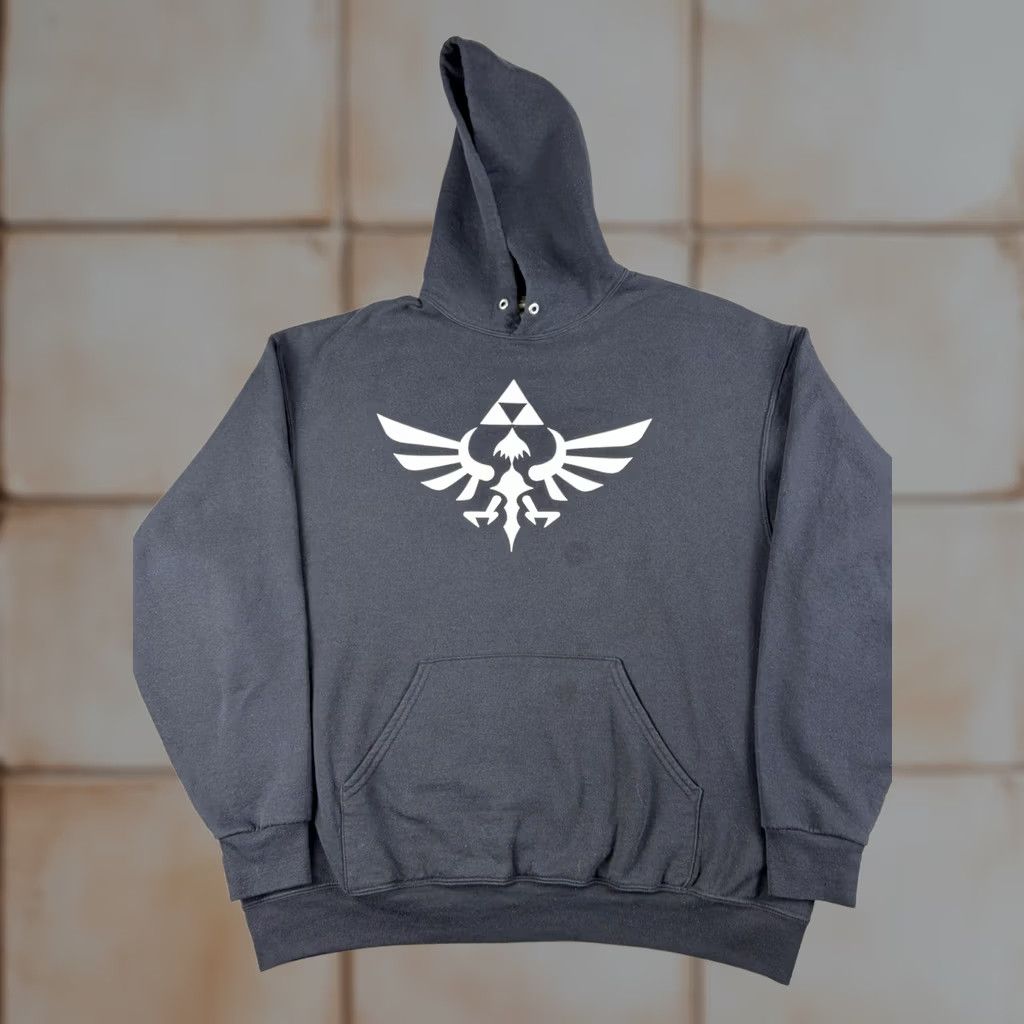 Jerzees VINTAGE Jerzees Sweatshirt Black XL Triforce Symbol Nintendo 90s Graphic Print Pullover Men Mens Size XL Size US XL / EU 56 / 4 - 1 Thumbnail