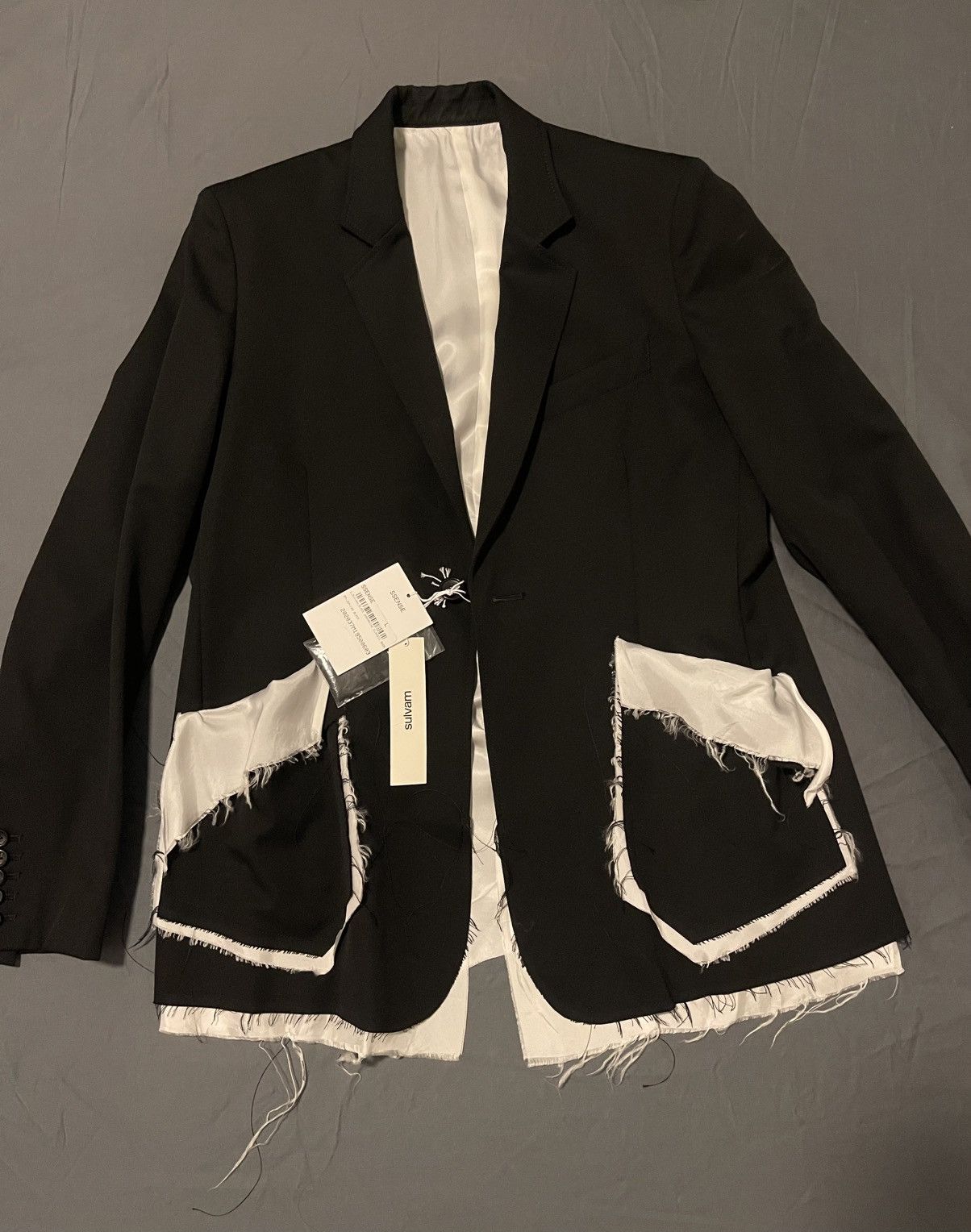Sulvam SULVAM Black Classic Short Blazer Size 42L - 1 Thumbnail