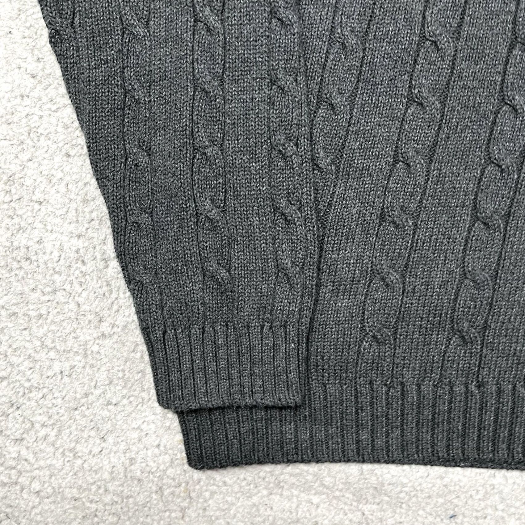 Vintage Trader Bay Sweater Men L Gray Cable-Knit Crewneck Pullover 90s Vintage Size US L / EU 52-54 / 3 - 7 Thumbnail