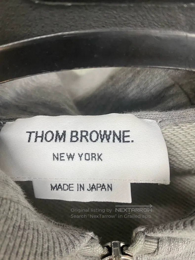 Thom Browne Thom Browne Classic Striped Zip-Up Hoodie Sweatshirt - Gre Size XS / US 0-2 / IT 36-38 - 4 Thumbnail