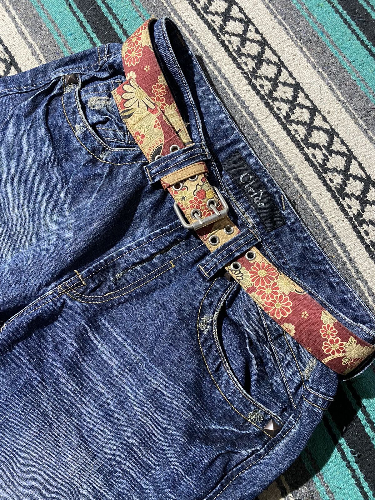 Hysteric Glamour × If Six Was Nine × Japanese Brand 2000s Clride Distressed Bootcut Jeans Size US 34 / EU 50 - 7 Thumbnail