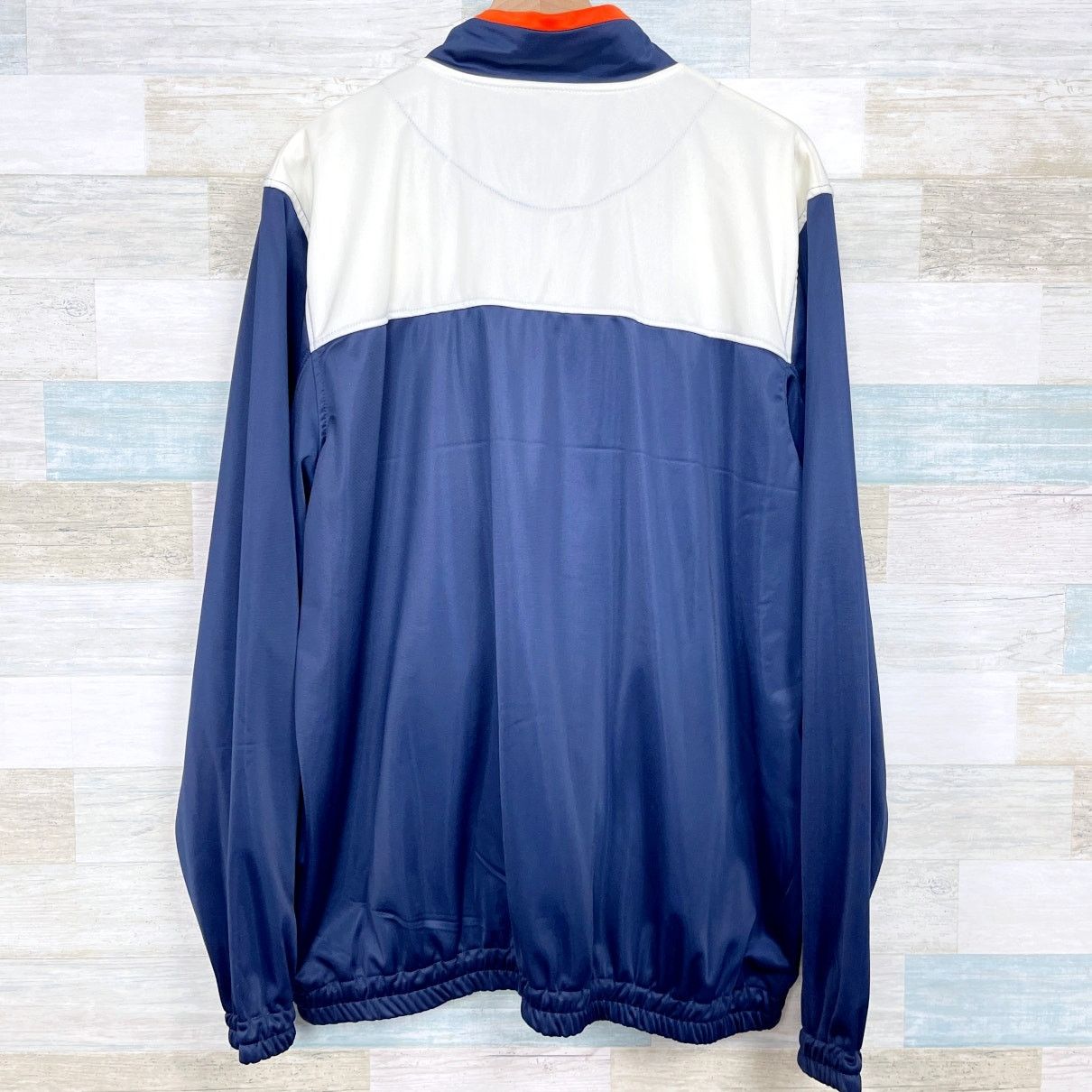 NFL Chicago Bears NFL Logo Satin Jacket Blue Mock Neck Mens XL Size US XL / EU 56 / 4 - 3 Thumbnail